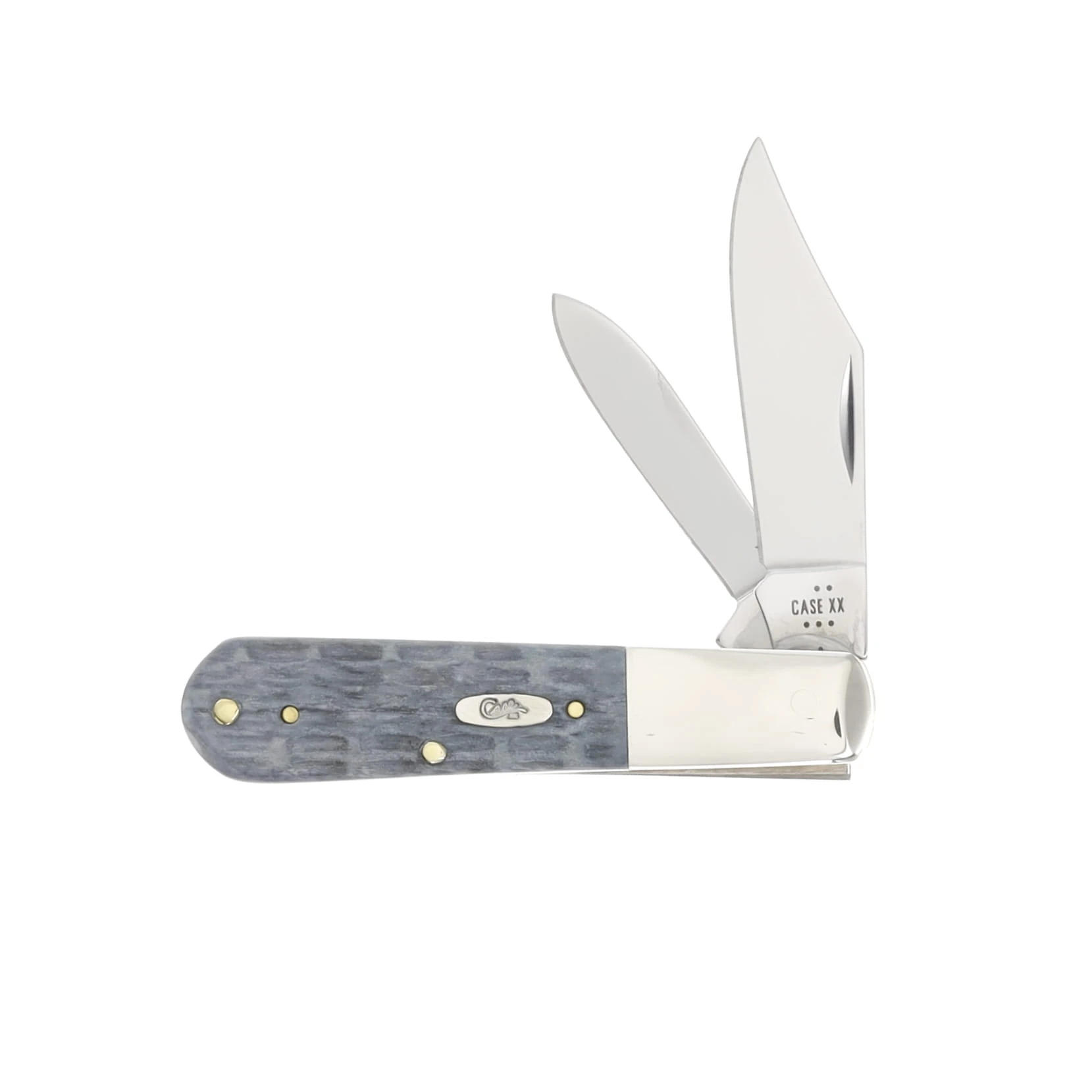 Case XX Carbon Steel Gray Pocket Worn Crandall Jigged Bone Barlow CA58423 View 1