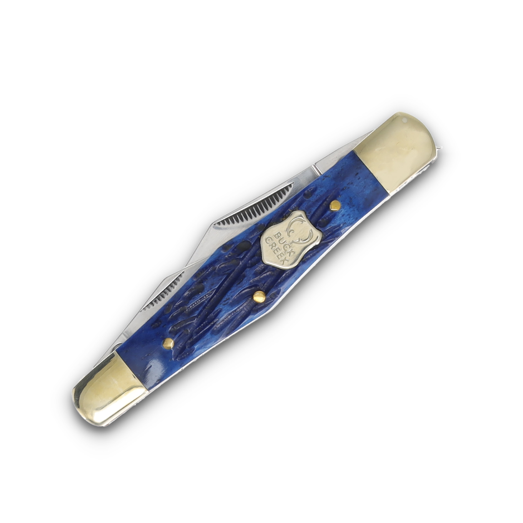 Buck Creek Whittler Blue Pick Bone 3.5in Folding Knife BC-6308BLPB BC6308BLPB View 3
