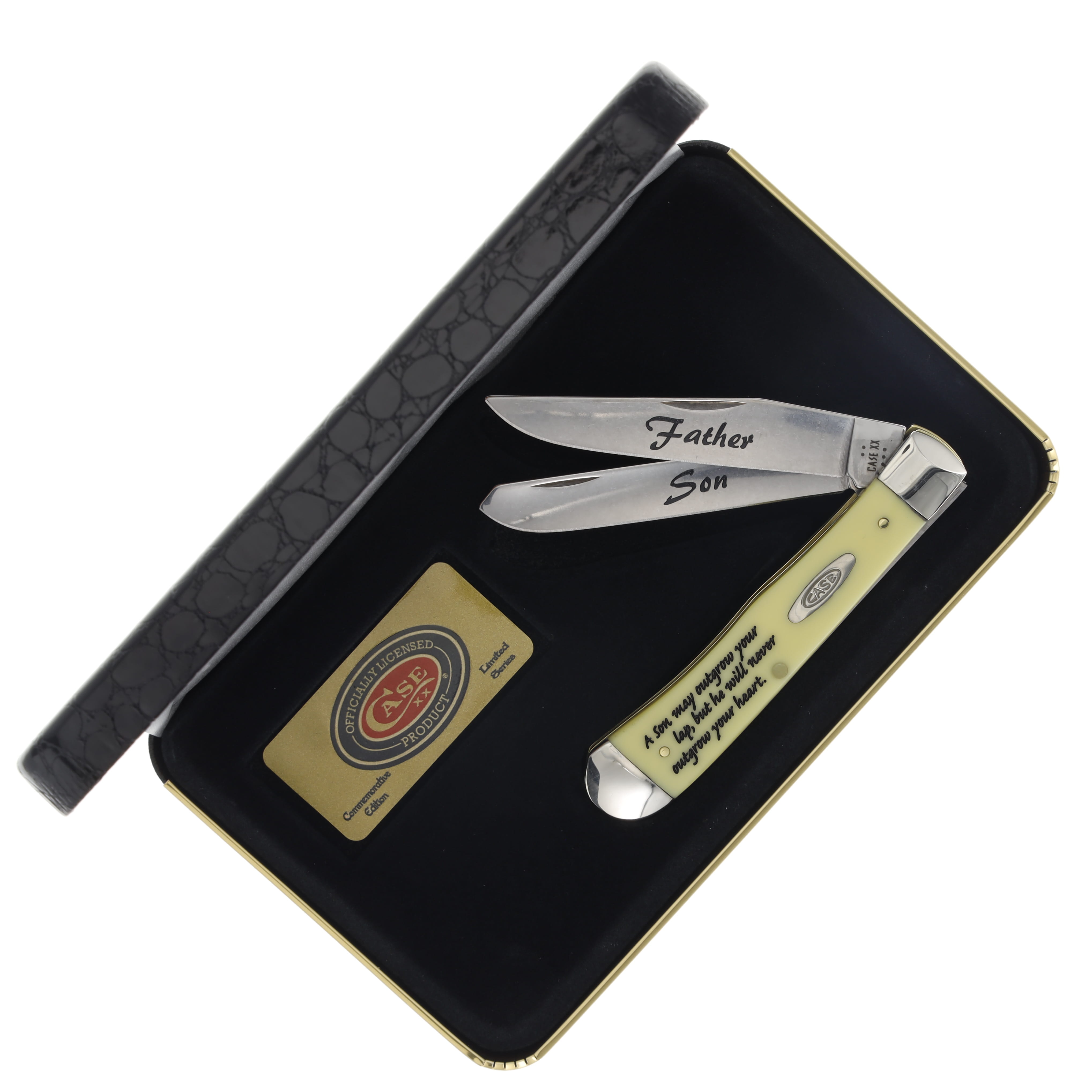 Case Father & Son Yellow Delrin Trapper with Gift Box CATFSY View 6