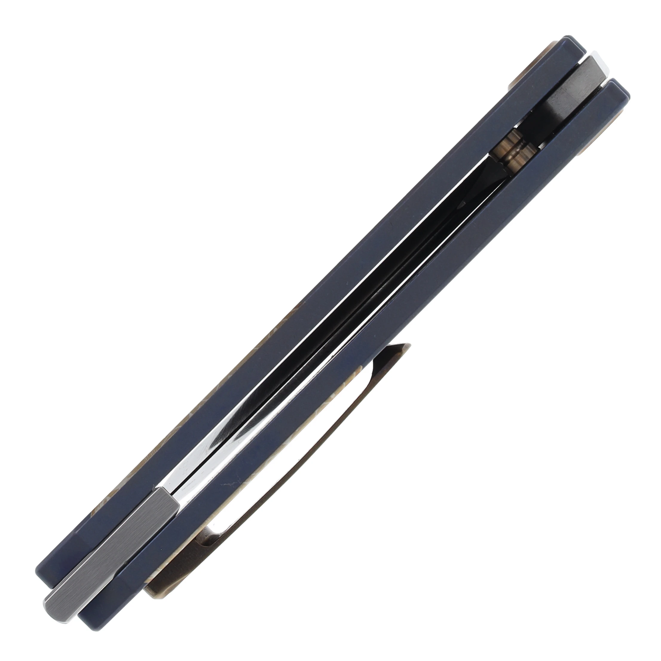 Medford Marauder-H 3.75" Tumbled S45VN Drop Point Blue/Bronze Fleur de Lis MK0454TD-37A2-T1C1-BN View 4