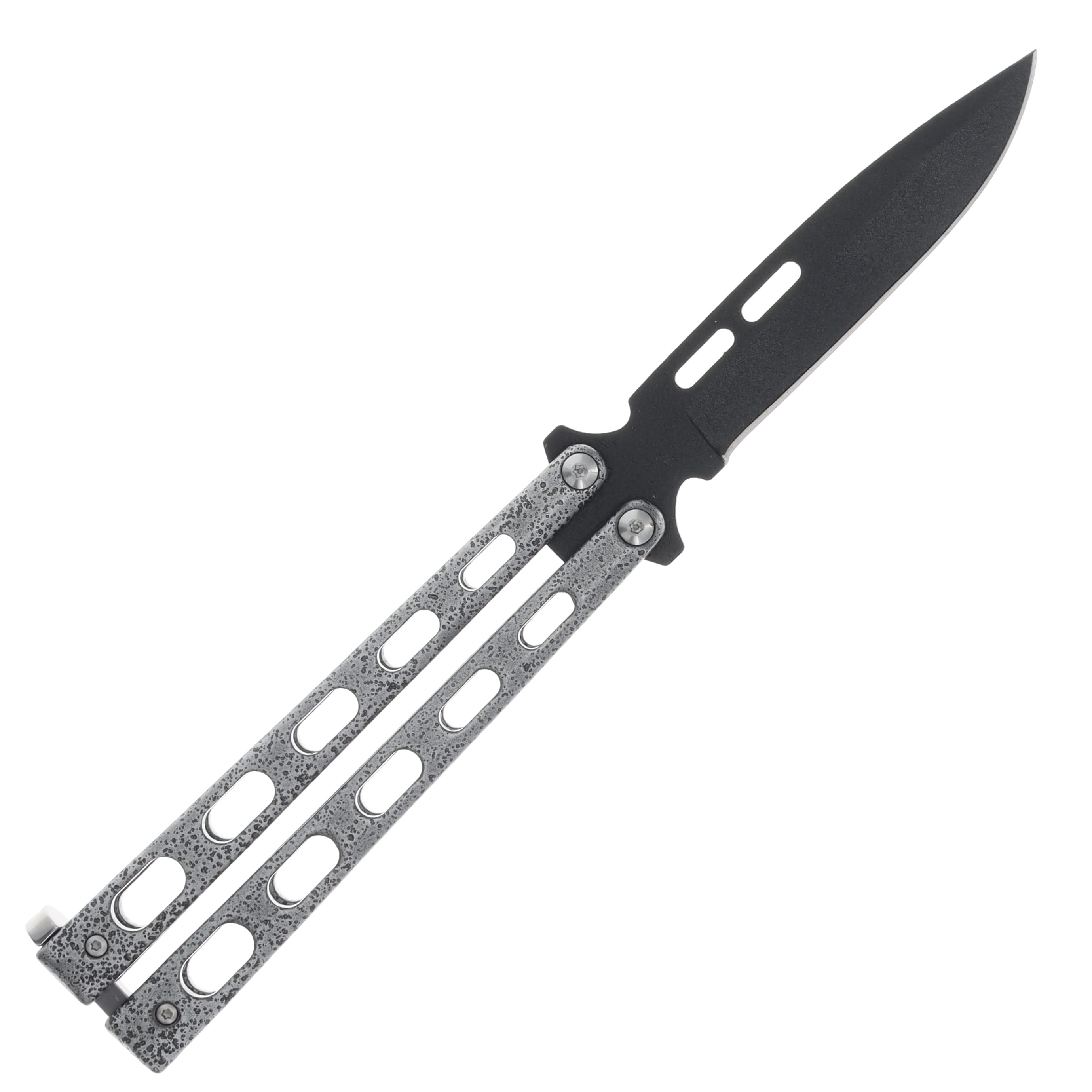 Bear & Son Balisong Carbon Silver Vein BR115 View 2