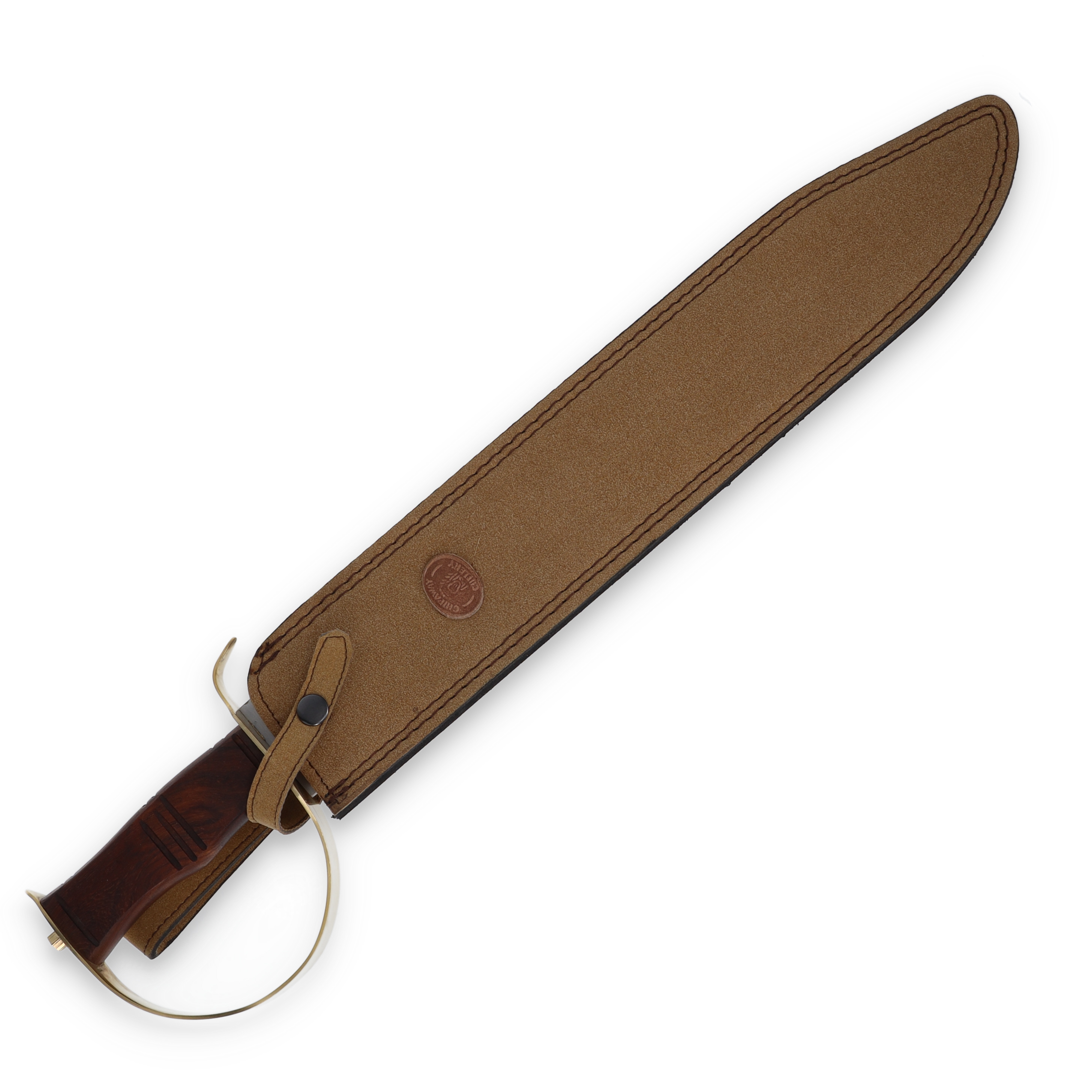Chipaway Cutlery D-Guard Short Sword Wood 15.25in Plain Clip Point FRCW1002 View 5