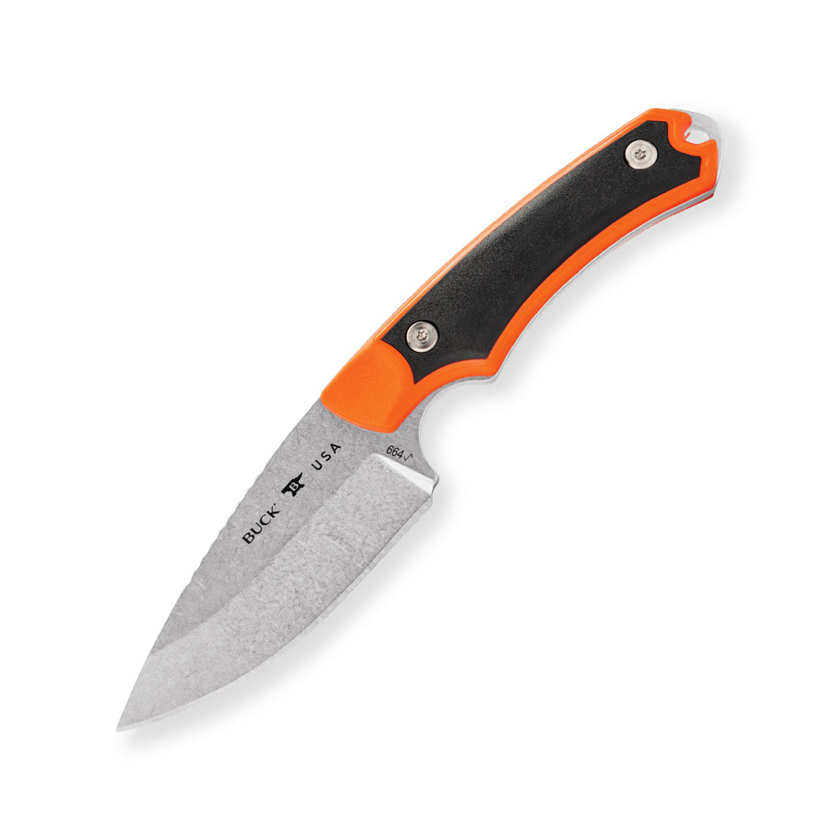 Buck Alpha Hunter Select Fixed Blade Orange 3.625in Drop Point BU13728 View 3