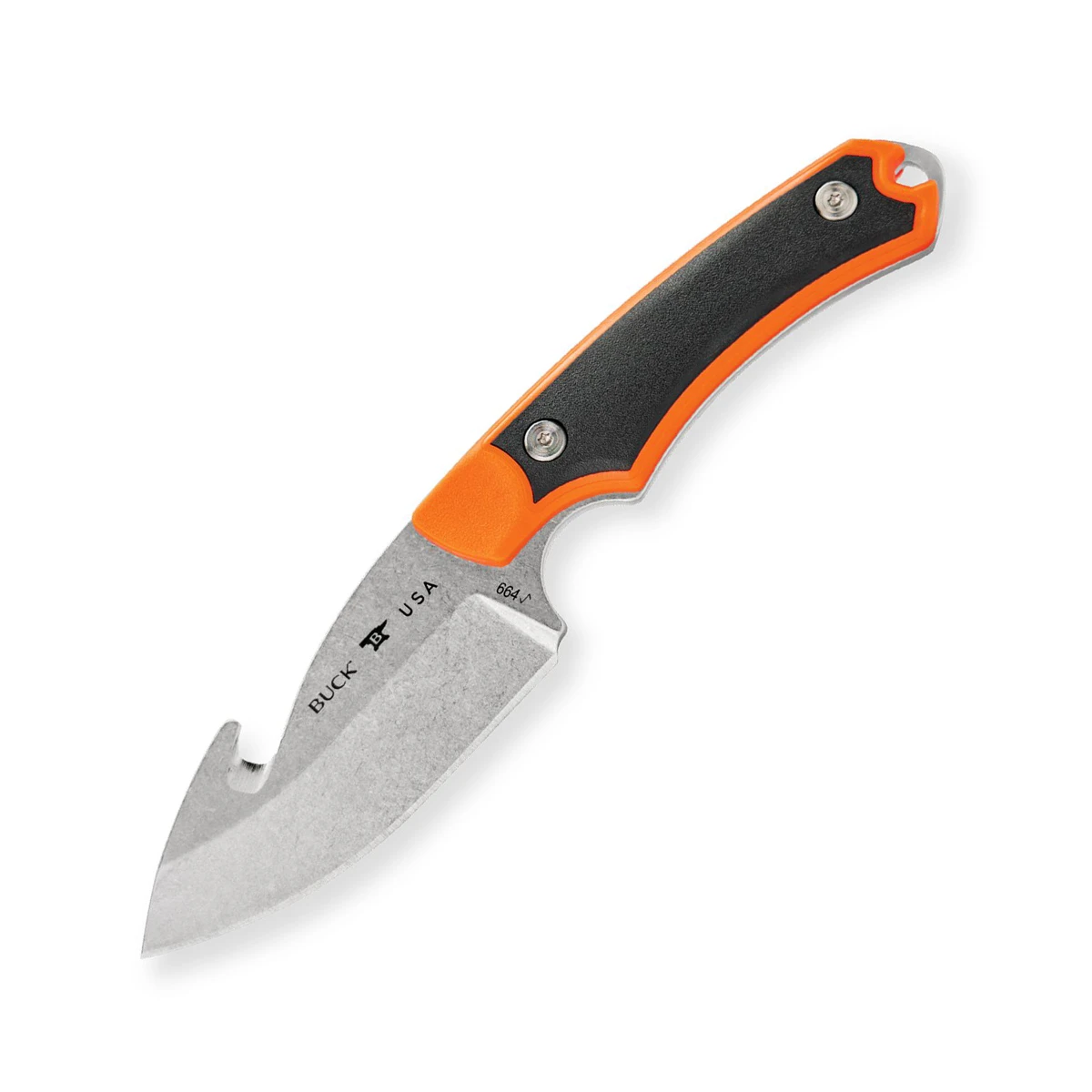 Buck Alpha Hunter Select Fixed Blade 3.75in Plain Edge GFN Orange BU13726 View 1