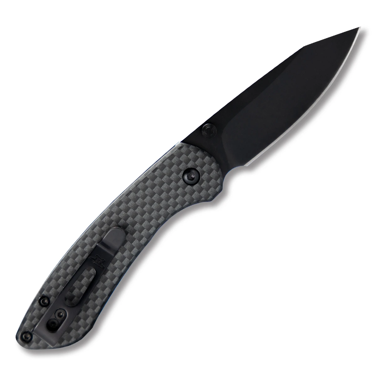 Buck Mini Sovereign Folding Knife Carbon Fiber 2.625in Clip Point BU13808 View 2