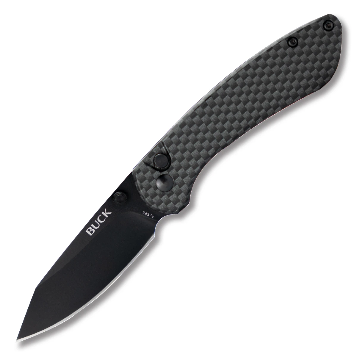 Buck Mini Sovereign Folding Knife Carbon Fiber 2.625in Clip Point BU13808 View 1