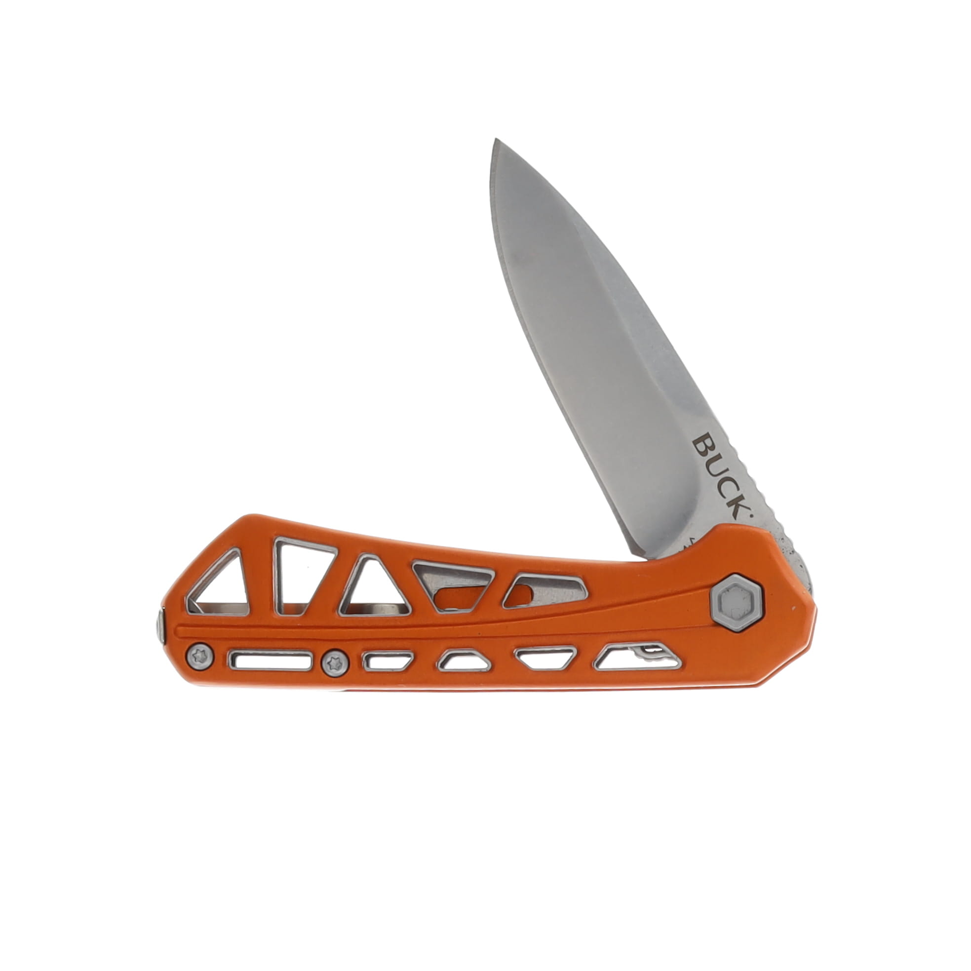Buck 814 Mini Trace Folding Knife Orange 2.43in Plain Drop Point BU13768 View 3