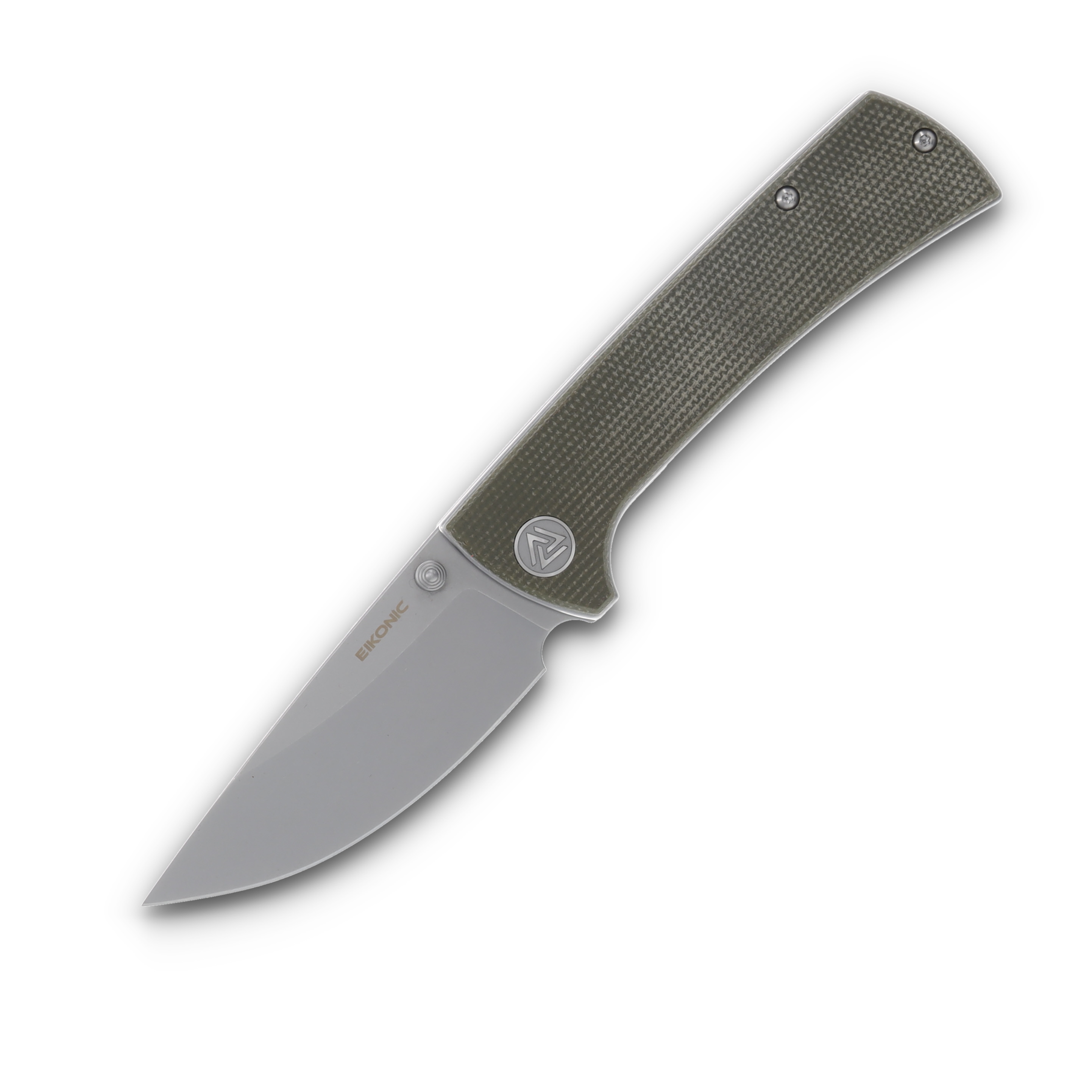 EIKONIC RCK9 Folding Knife Satin D2 Drop Point/Olive Green EIK101SSGN View 1