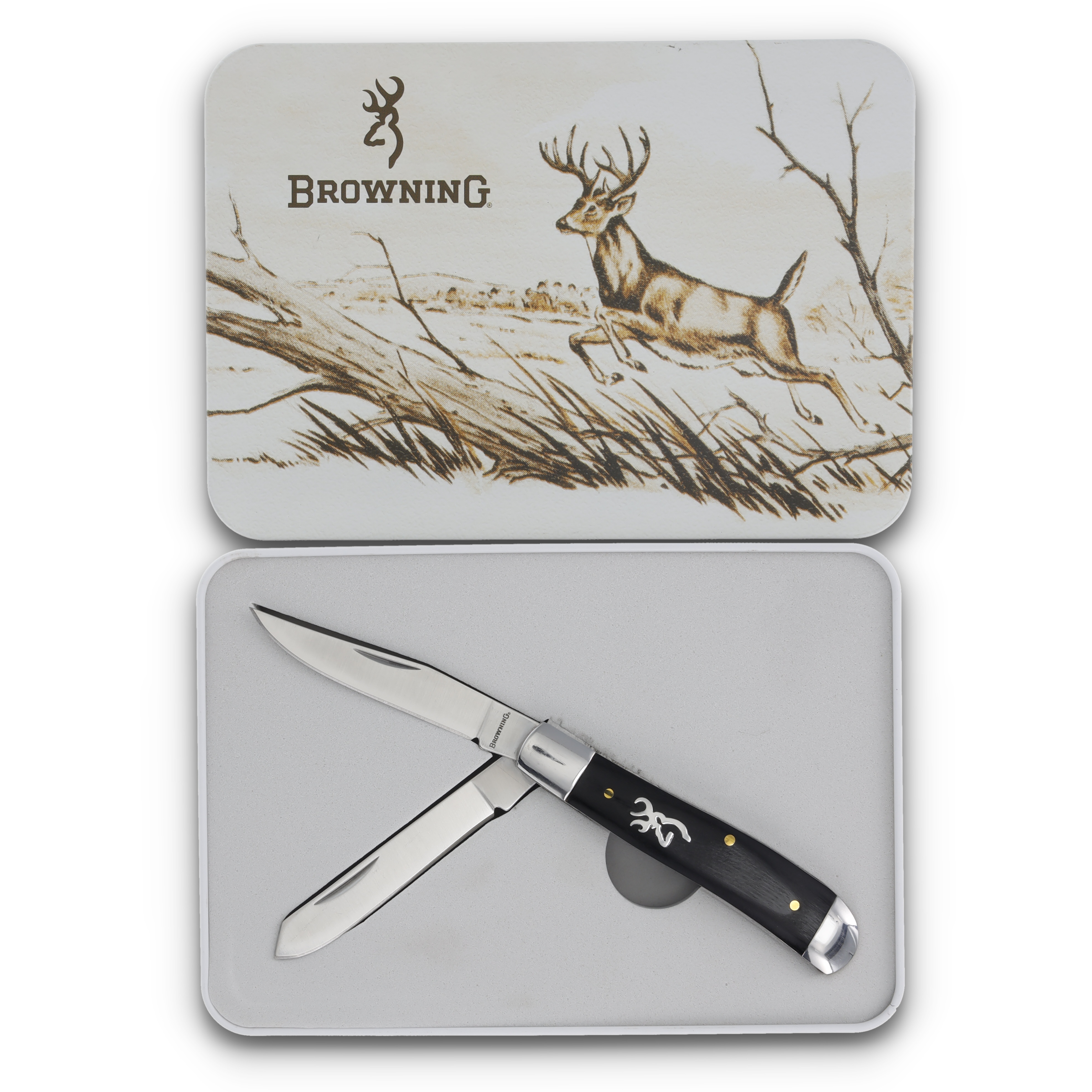 Browning Whitetail Traditional Pocket Folding Knife with Gift Tin 3220525 View 1