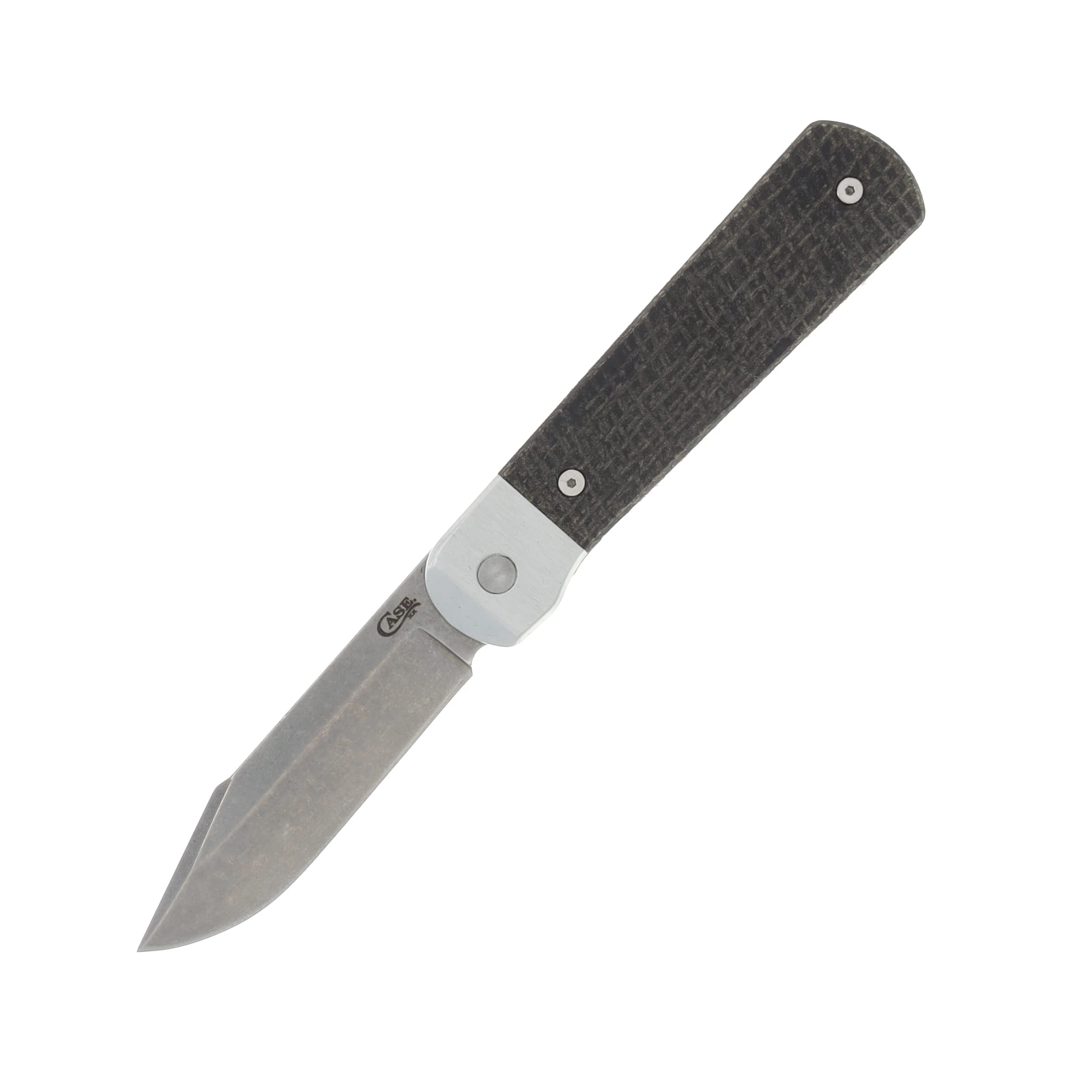 Case XX Bridgeline Longhouse Black Burlap Micarta Linerlock Folding Knife CA50910 View 1