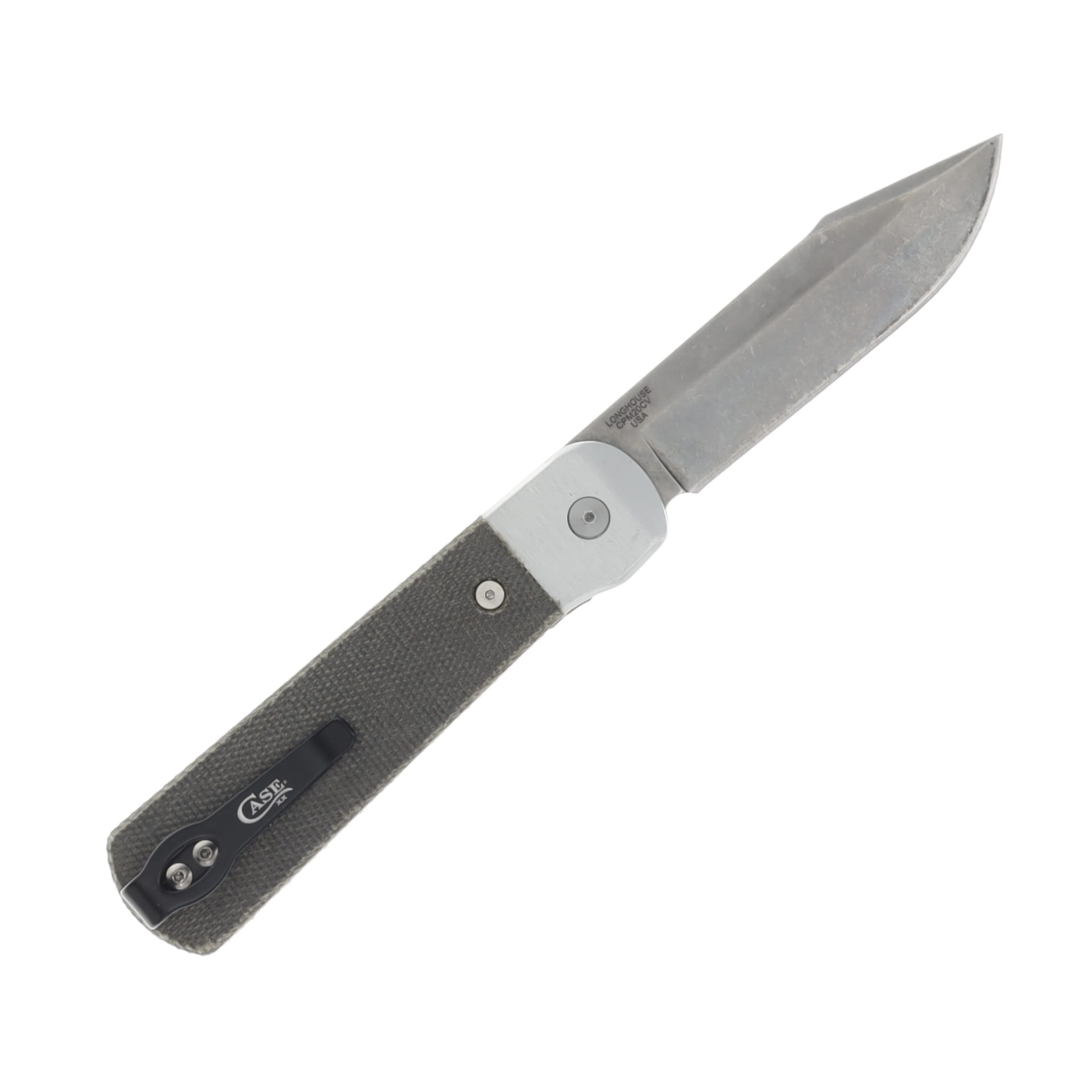 Case XX Bridgeline Longhouse Olive Drab Green Canvas Micarta Linerlock Folding Knife CA50911 View 2