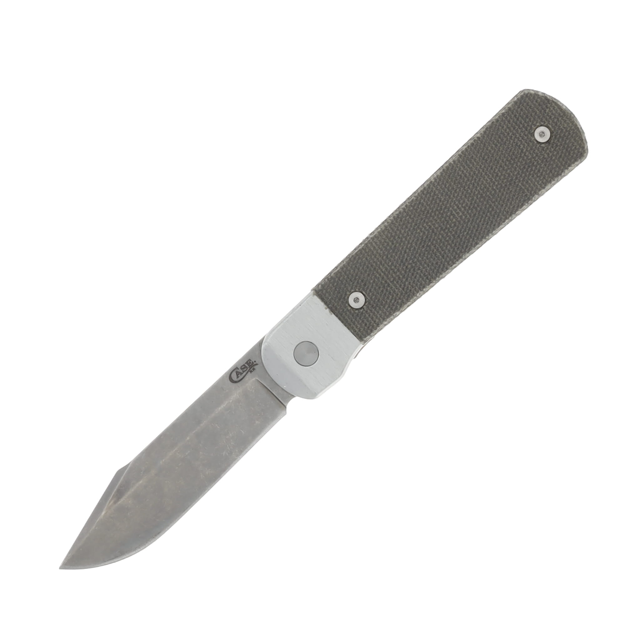 Case XX Bridgeline Longhouse Olive Drab Green Canvas Micarta Linerlock Folding Knife CA50911 View 1