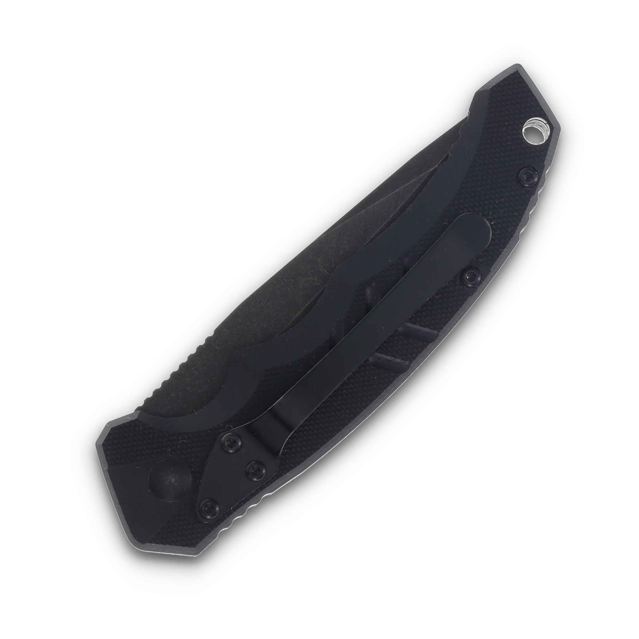 Boker Plus Intention II Tanto Automatic Knife Black Stonewash D2/Black G-10 AUBK01BO797 View 4