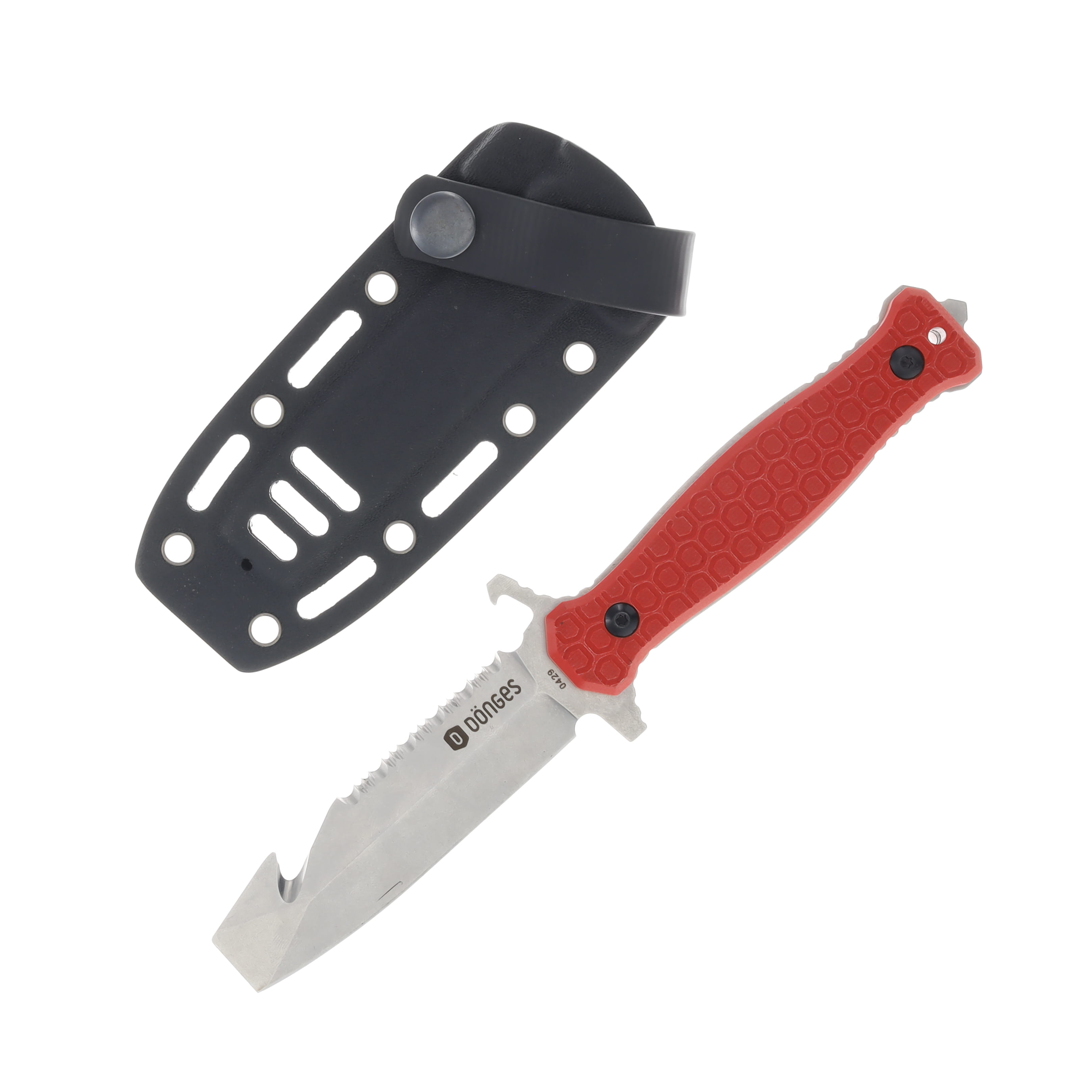 Boker Plus Expert Fire Fixed Knife Red 3.94in Partially Serrated BK02DG001 View 1