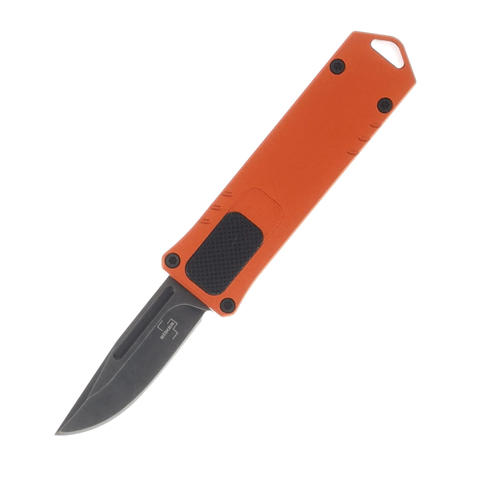 Boker Plus USB 2.0 Out The Front Orange 1.77in Plain Black Stonewash Clip Point AUBK06EX267 View 1