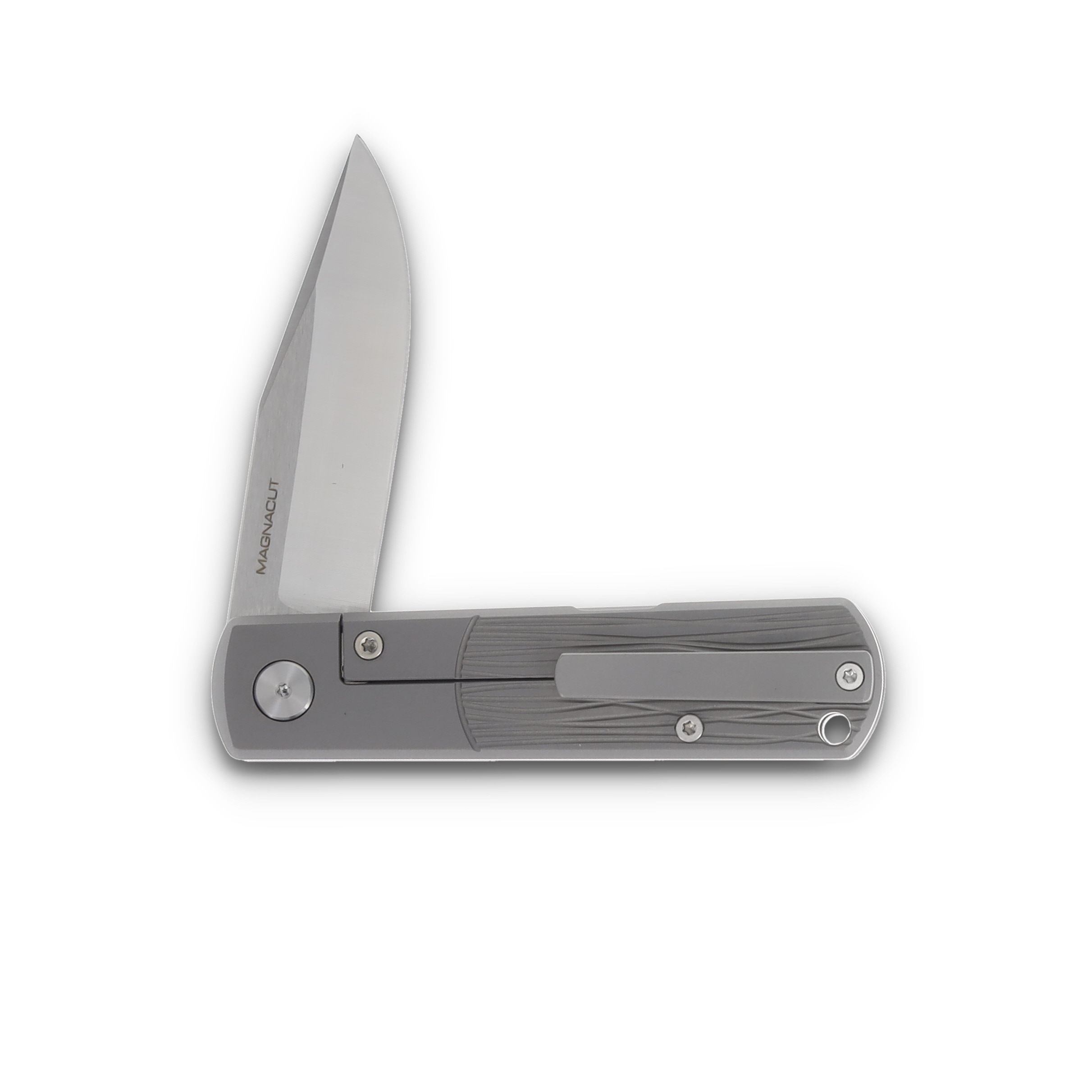 Boker BRLW Folding Pocket Knife Titanium Handle 2.56in CPM Magnacut Clip Point Blade BK112630 View 4