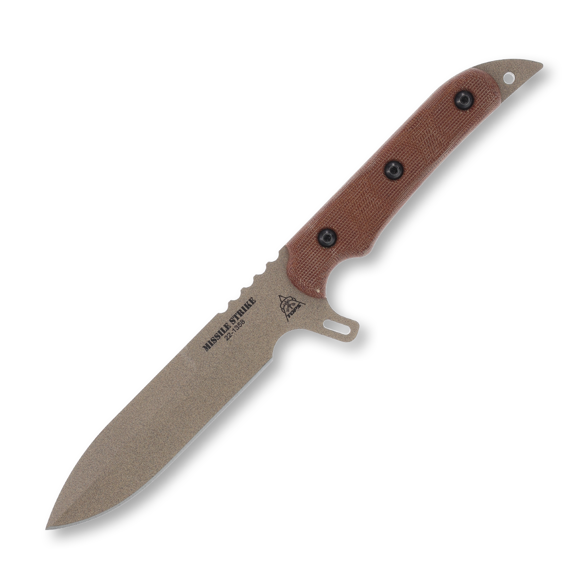 TOPS Missile Strike Fixed Blade Tan 6in Plain Coyote Tan Spear Point TPMS01 View 2