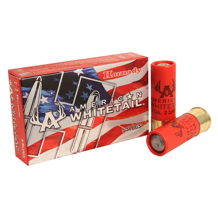 Hornady American Whitetail 12 Ga 2.75 in 1 oz Rifled Slug Shells 5 Rds 86234 View 1
