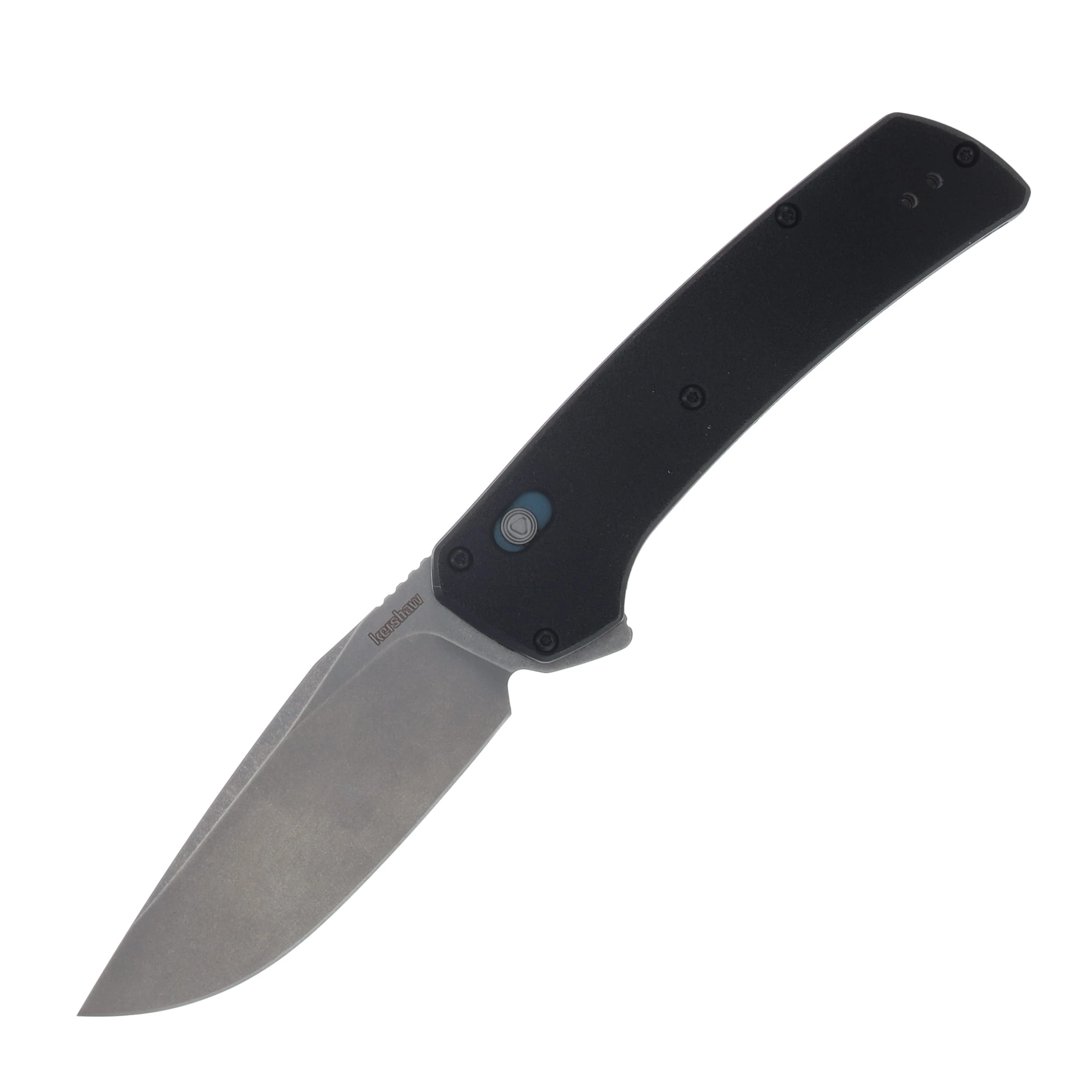 Kershaw Layup Folding Knife 3.4 Inch Plain Stonewash Drop Point KS2047 View 1