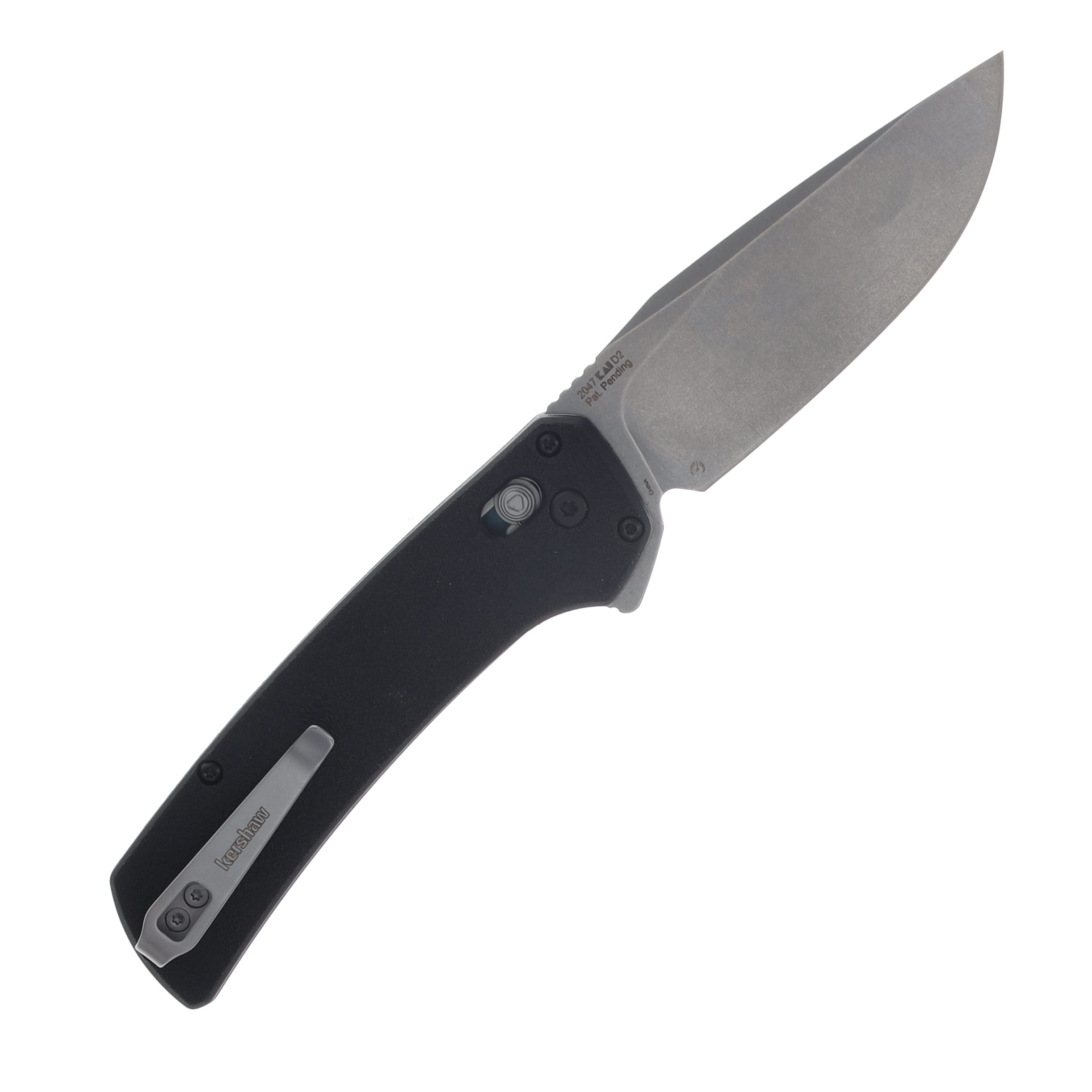 Kershaw Layup Folding Knife 3.4 Inch Plain Stonewash Drop Point KS2047 View 2