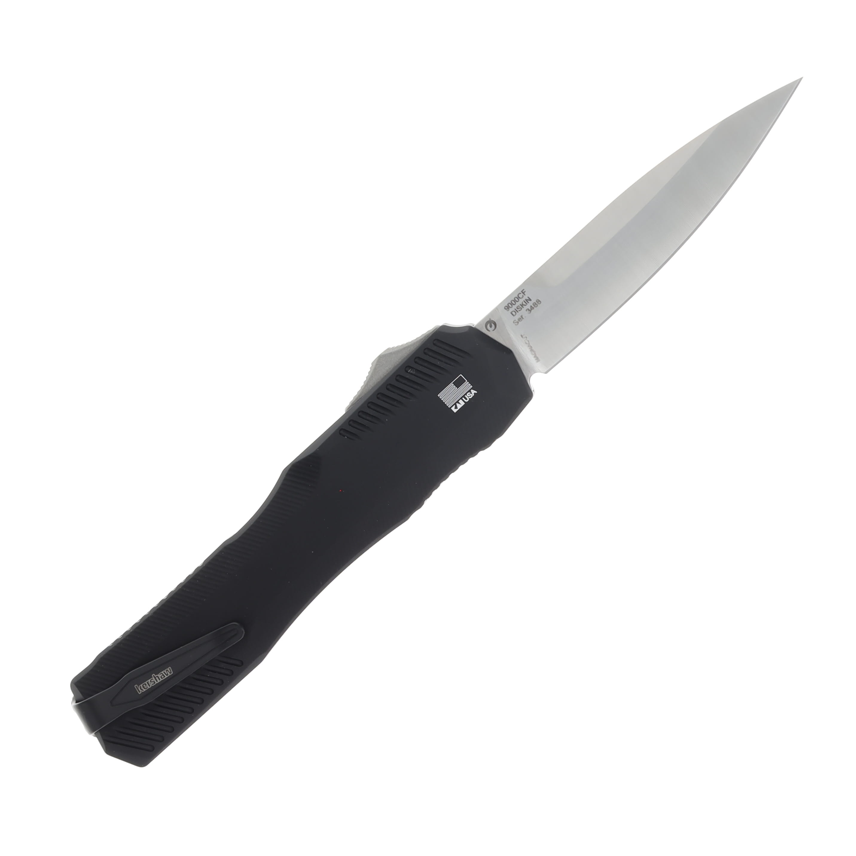 Kershaw Livewire OTF Auto 3.35in Stonewash MagnaCut Aluminum/Carbon Fiber AUKS9000CF View 2