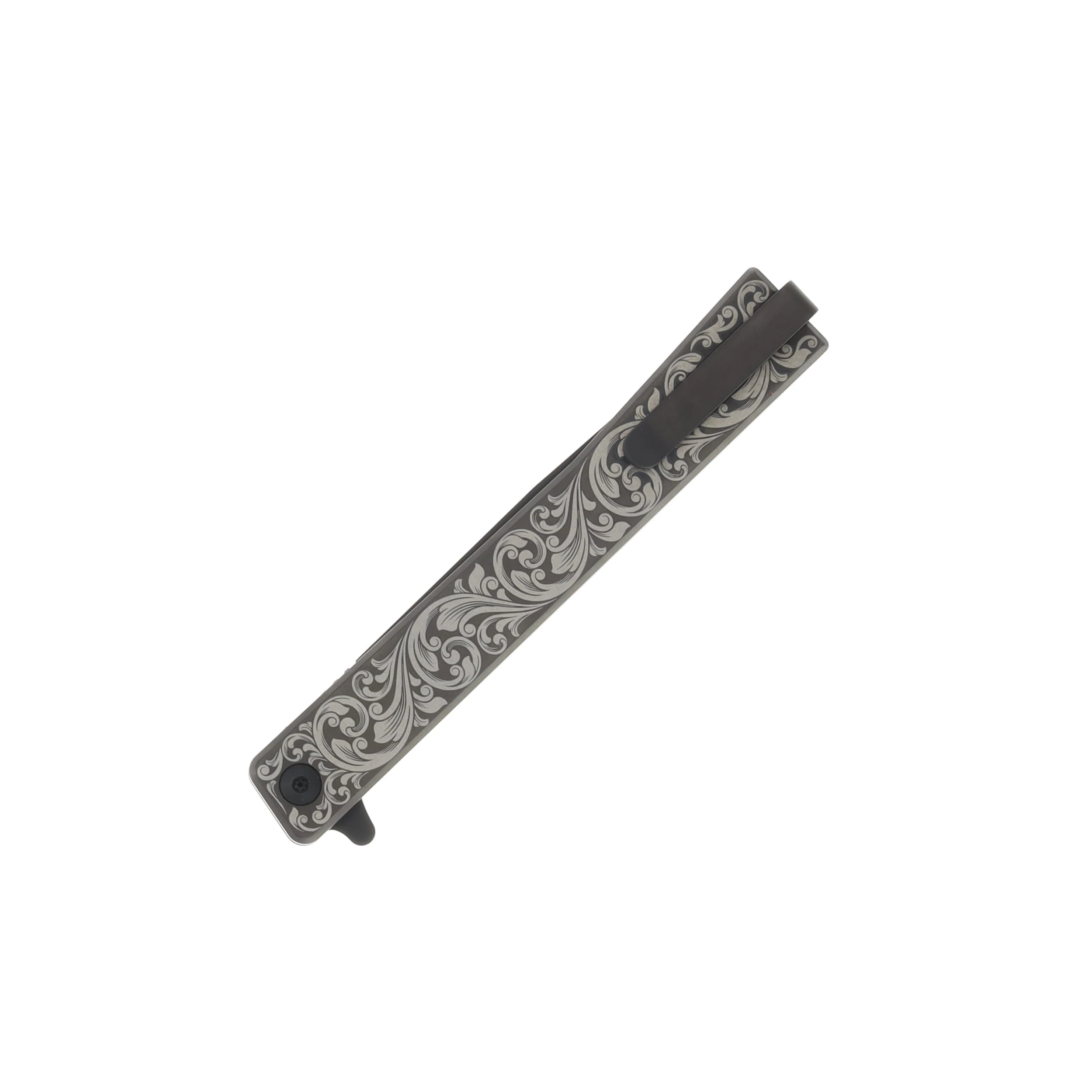 Ocaso Solstice Titanium Swirl 3.5 Inch Plain PVD Straight Back 10ESB View 4