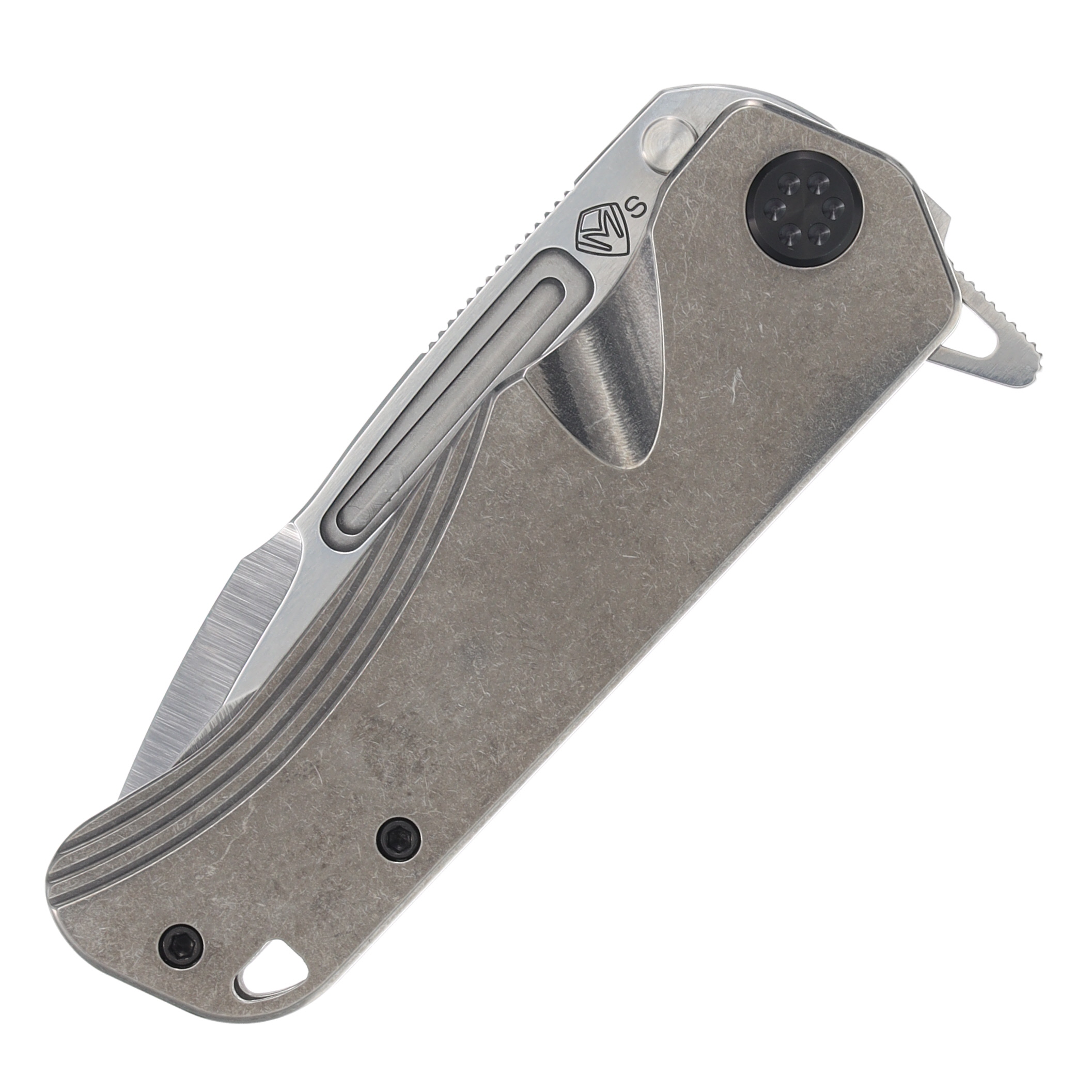 Medford Proxima 3.9in S35VN Tumbled Titanium PVD Hardware/Clip MK200STQ-01TM-TPCP-Q4 View 5