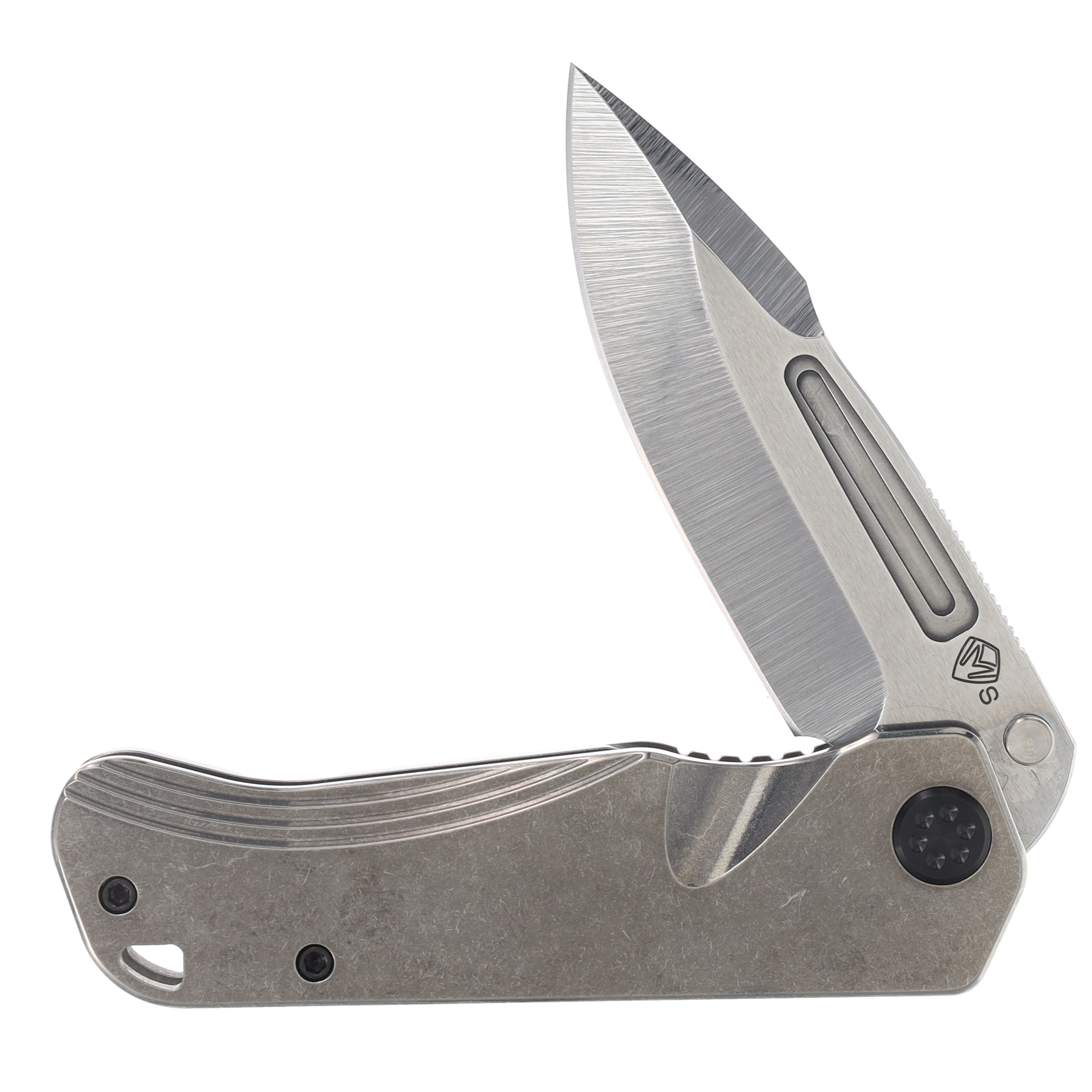 Medford Proxima 3.9in S35VN Tumbled Titanium PVD Hardware/Clip MK200STQ-01TM-TPCP-Q4 View 3