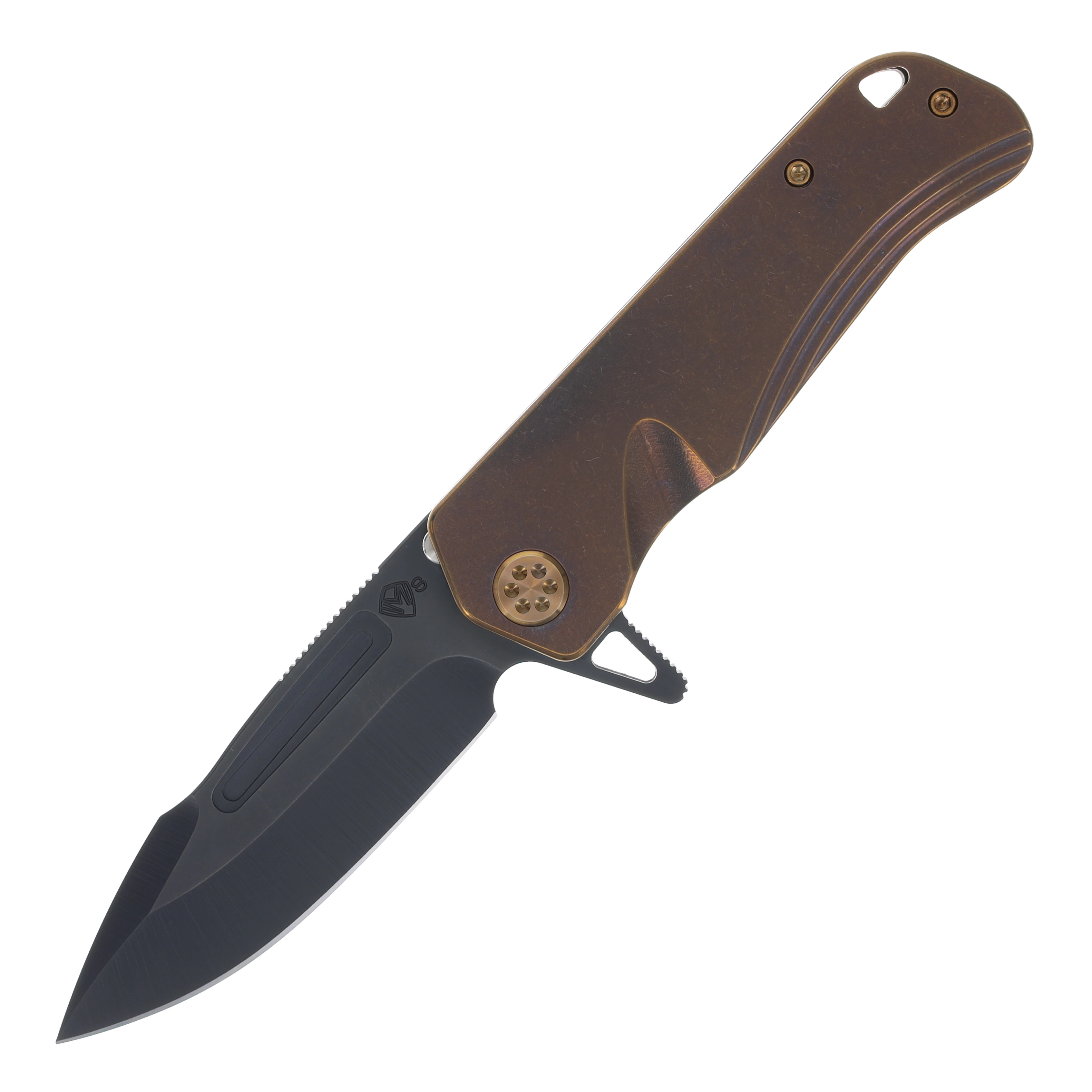 Medford Proxima Folding Knife DLC S35VN/Bronze Titanium with Bronze Hardware and Clip MK200SPQ-36A1-T1CP-Q4 View 1