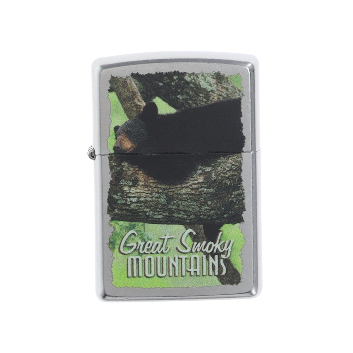 Zippo Lighter Great Smoky Mountains Bear Chrome ZP407903 View 1