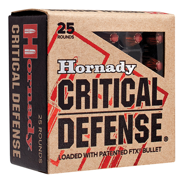 Hornady Critical Defense 327 Federal Magnum 25 Rounds Brass Centerfire 80 Grain FTX 90061 View 1