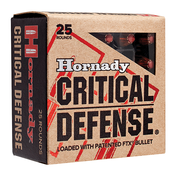 Hornady Critical Defense .32 ACP 60gr FTX JHP Brass Handgun Ammo 25Rds 90063 View 1