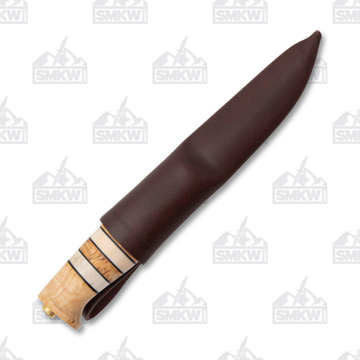 Helle Knives Arv Fixed Blade Knife Curly Birch/Staghorn/Leather HF14 View 2