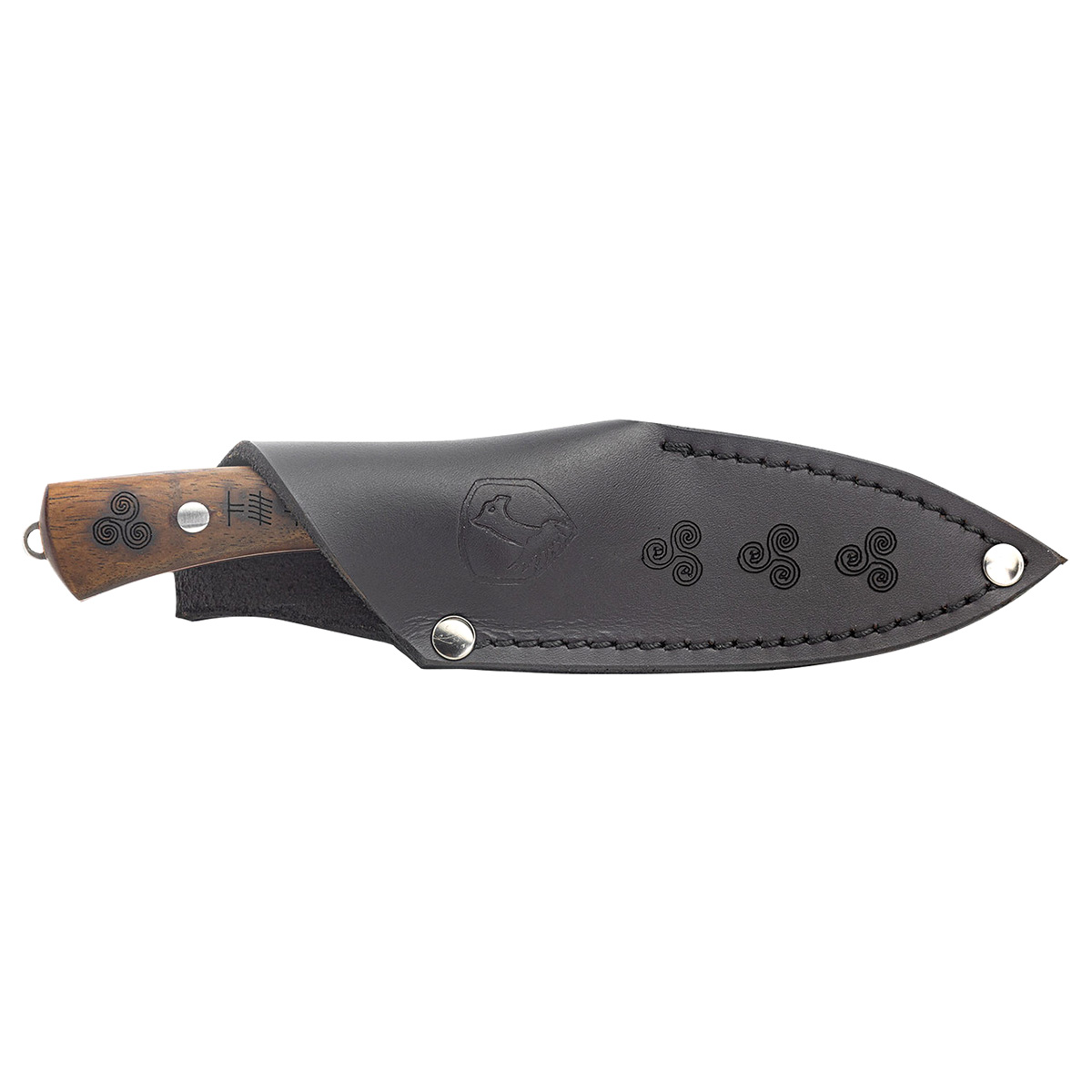 Condor Druid Black Walnut 4.57 Inch Plain Blasted Satin Drop Point CTK63872 View 2