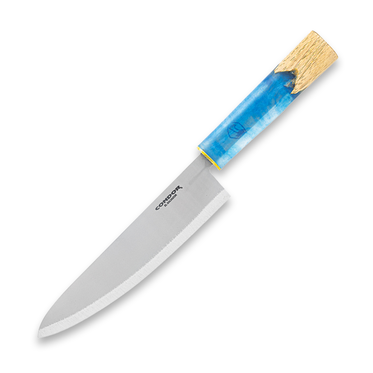 Condor Shefu Kitchen Gyuto Hickory 7.83 Inch Plain Blasted Satin Chef CTK65010 View 1