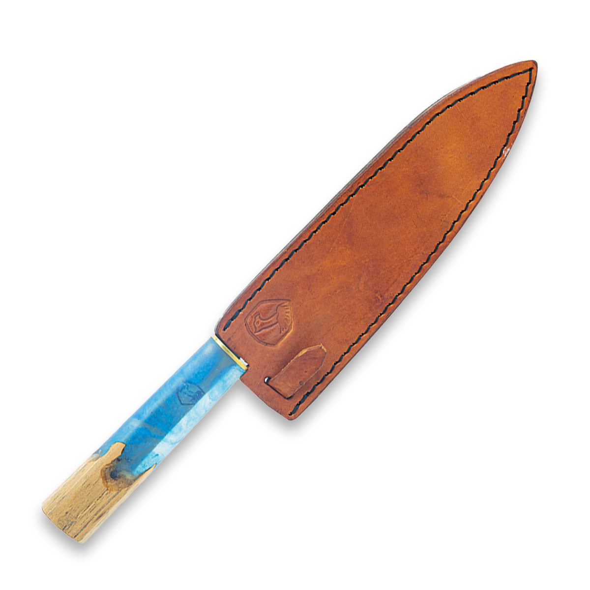 Condor Shefu Kitchen Gyuto Hickory 7.83 Inch Plain Blasted Satin Chef CTK65010 View 2