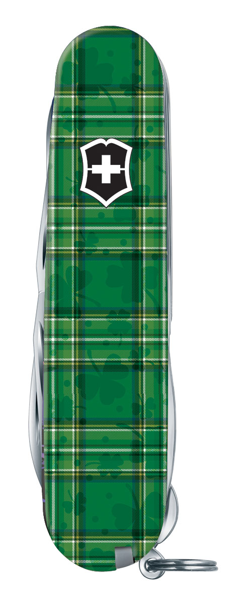 Victorinox SMKW Exclusive Tinker Swiss Army Knife Irish Clover Plaid V1158 View 2