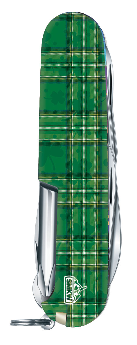 Victorinox SMKW Exclusive Tinker Swiss Army Knife Irish Clover Plaid V1158 View 3