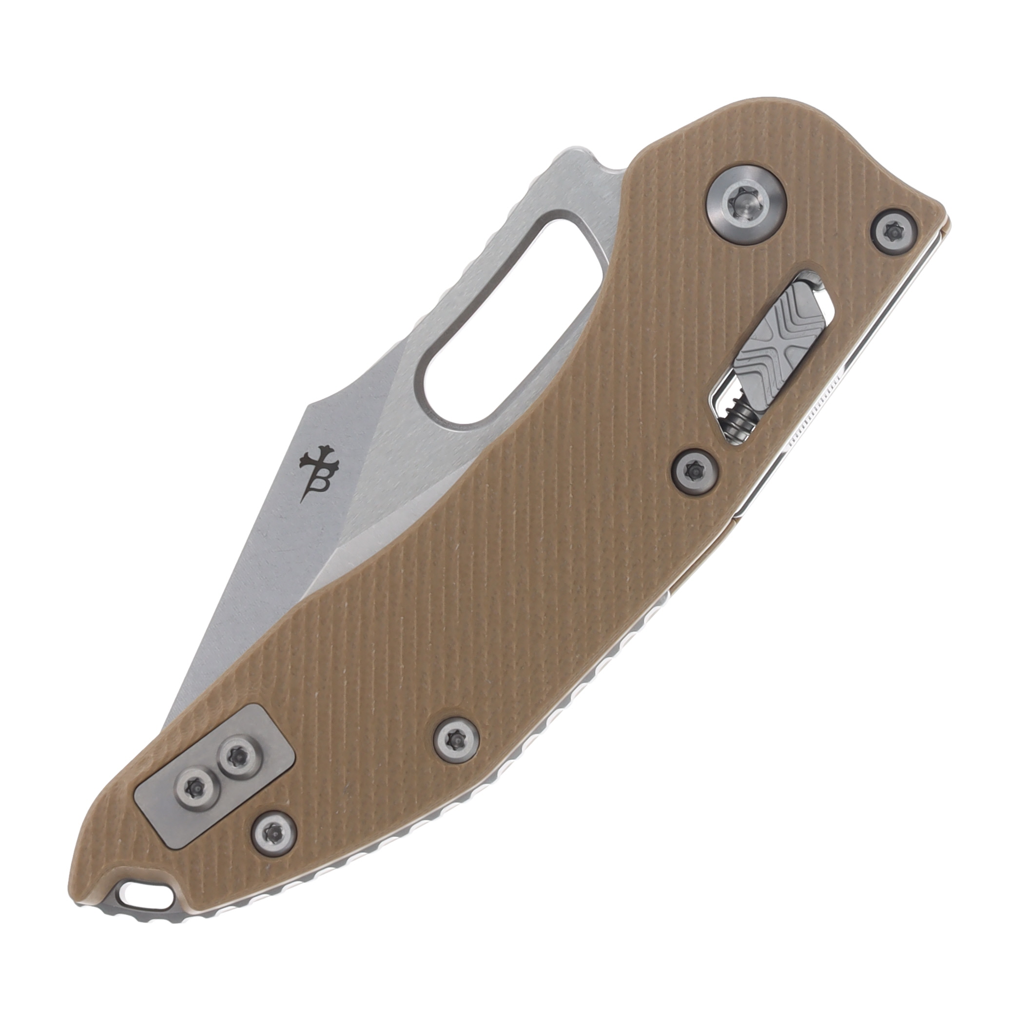 Microtech Stitch RAM-LOK Folding Knife Stonewash M390MK/Fluted Tan G-10 MT169RL10FLGTTA View 3
