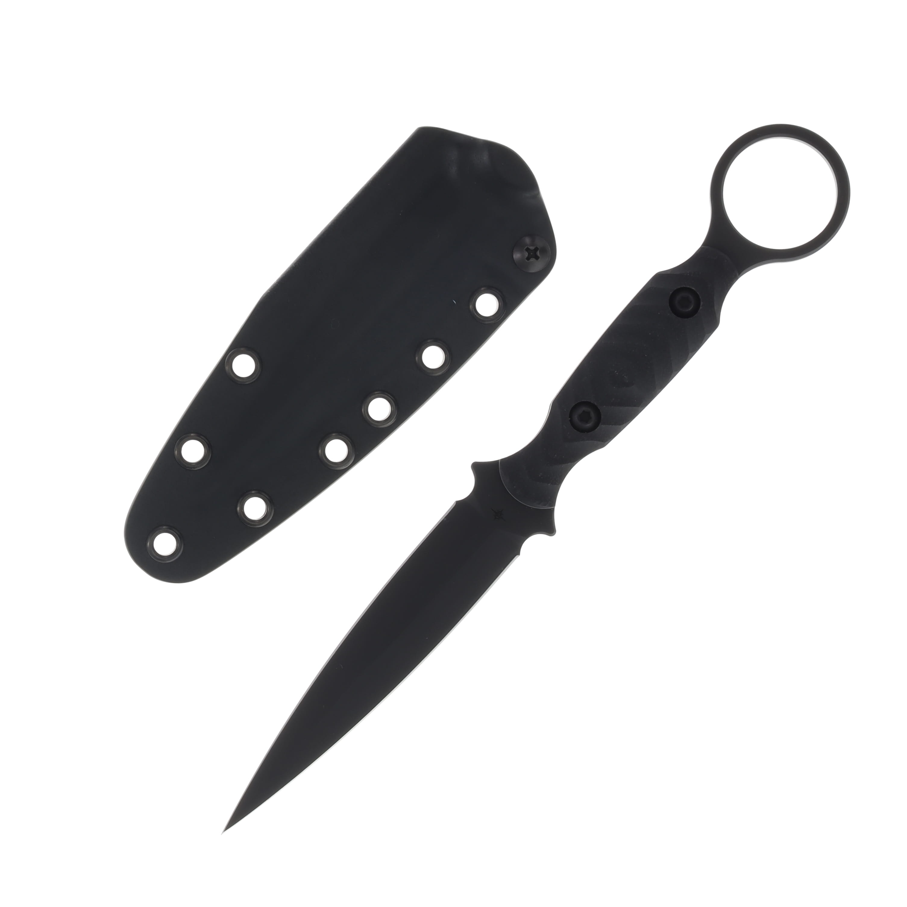TOOR Specter R Fixed Blade Knife SOCOM 4.25in Plain Black Dagger SPECTERRSB View 1