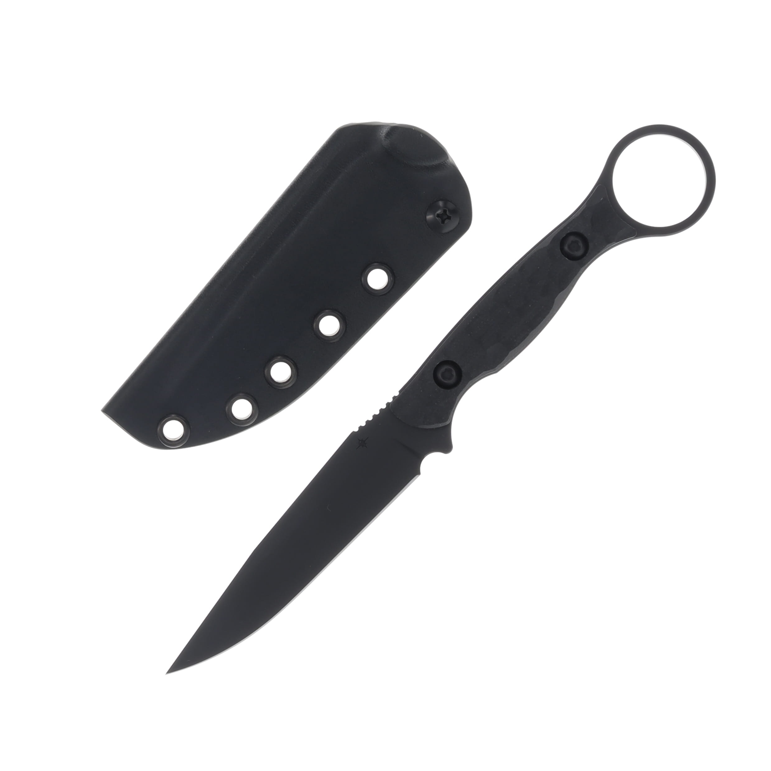 TOOR Serpent S SOCOM Fixed Blade Knife 3.75in Plain Black Drop Point SERPENTSSB View 1