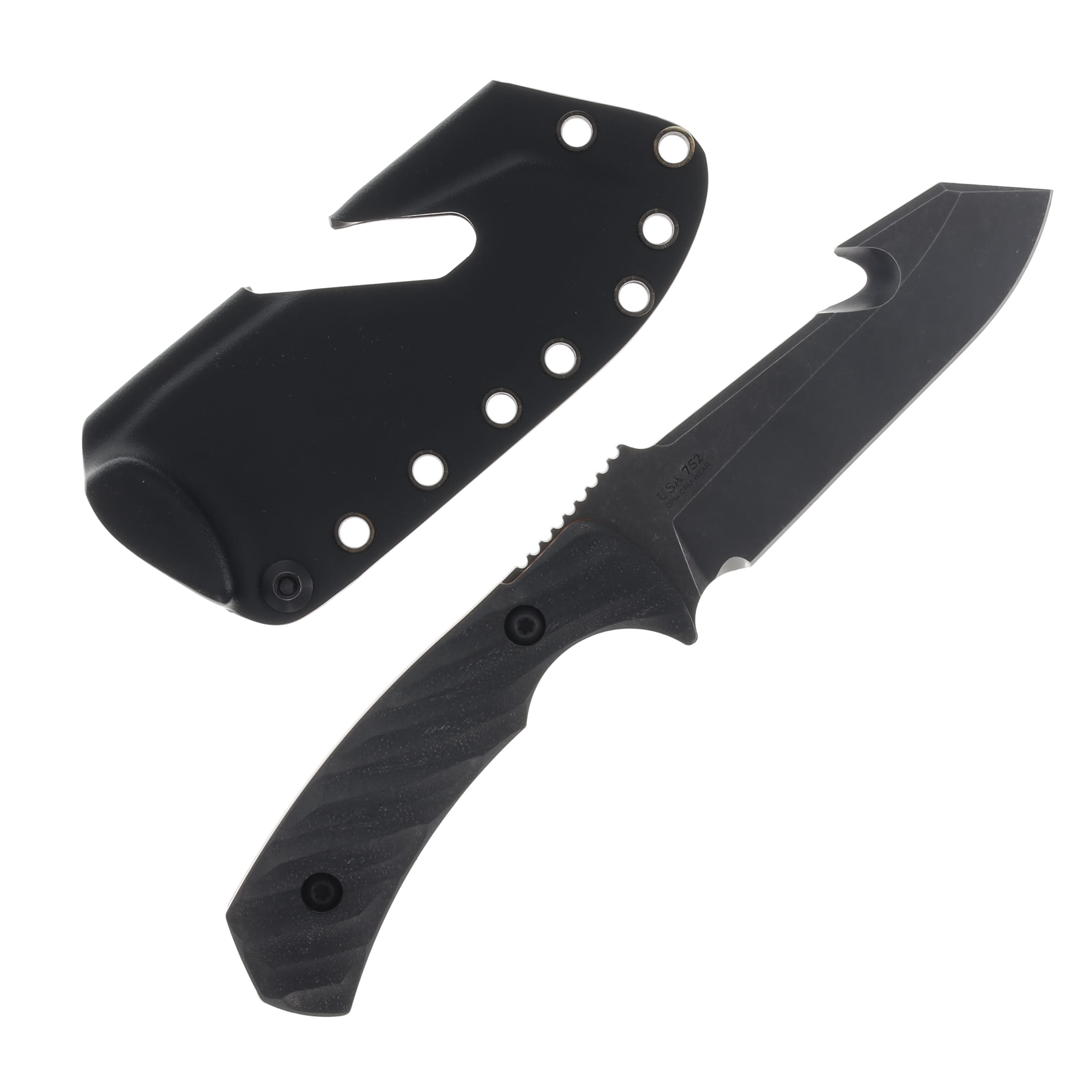 Toor Egress Fixed Blade Havoc Black 4.875in Plain Black Oxide SERE Hook EGRESSHB View 2