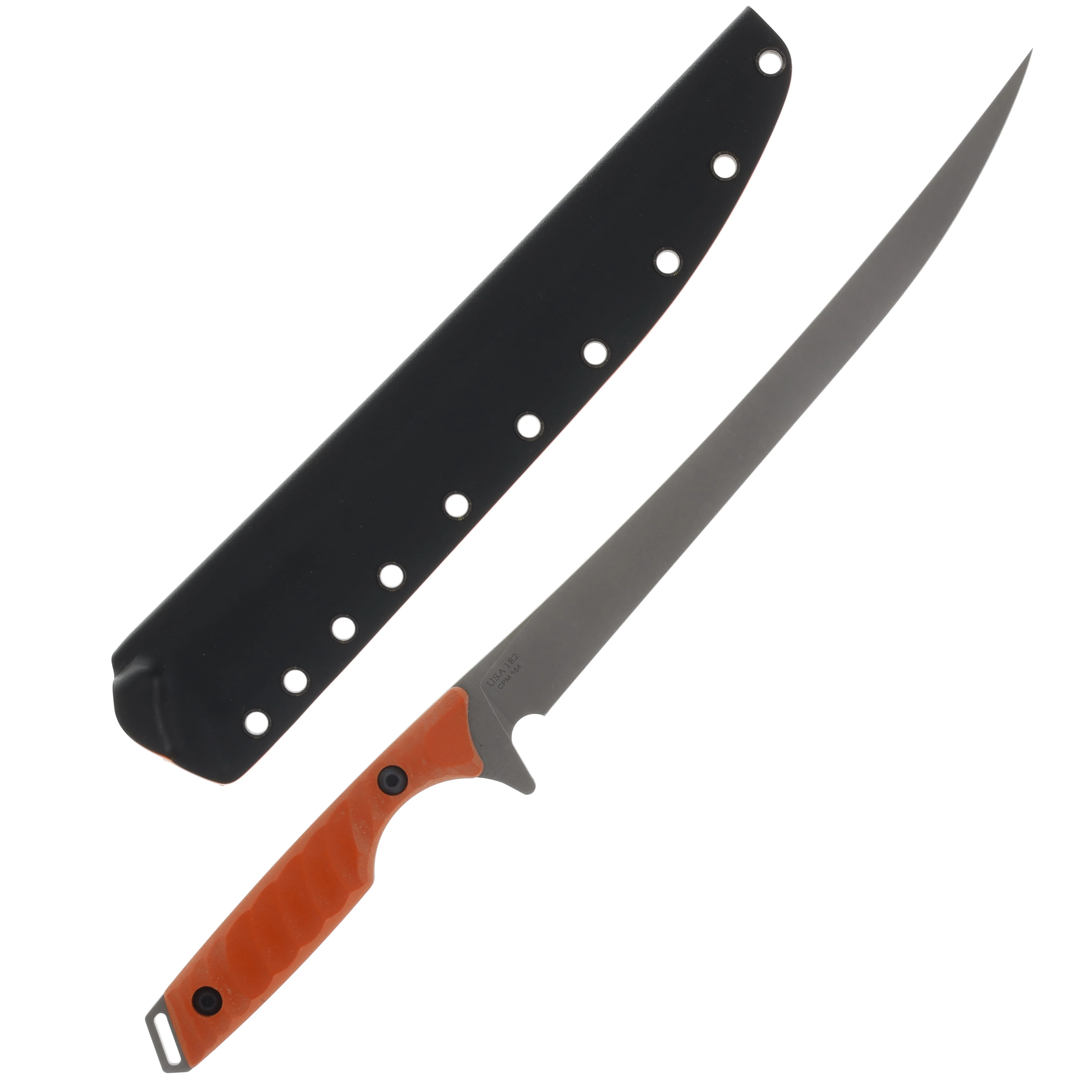 Toor Avalon Fillet Knife Blaze Orange 9 Inch Plain Uncoated Fillet AVALONBO View 2