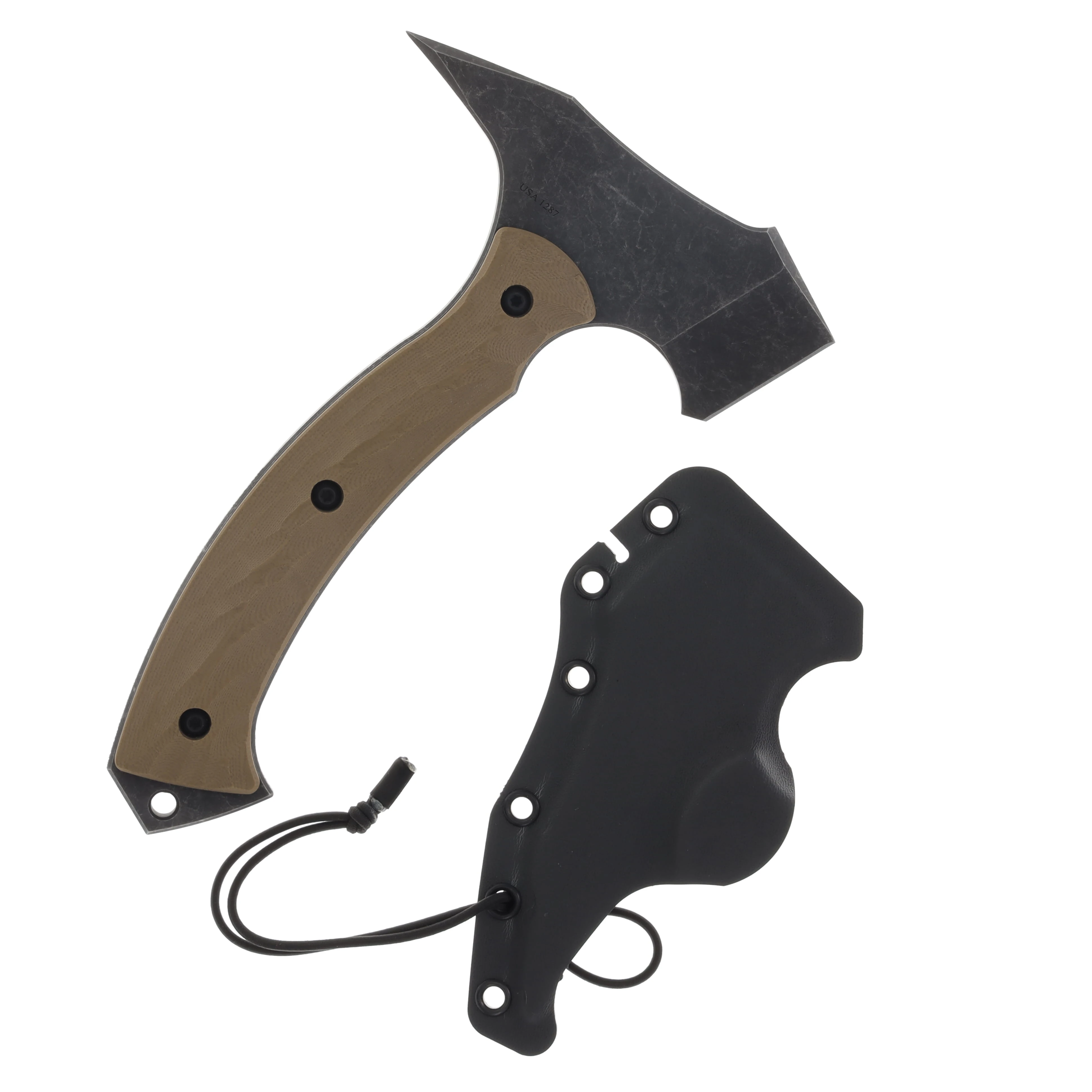 Toor F13 Tommy Hatchet Omaha Tan 5.5 Inch Plain Black Oxide Axe F13TOMMYOT View 2