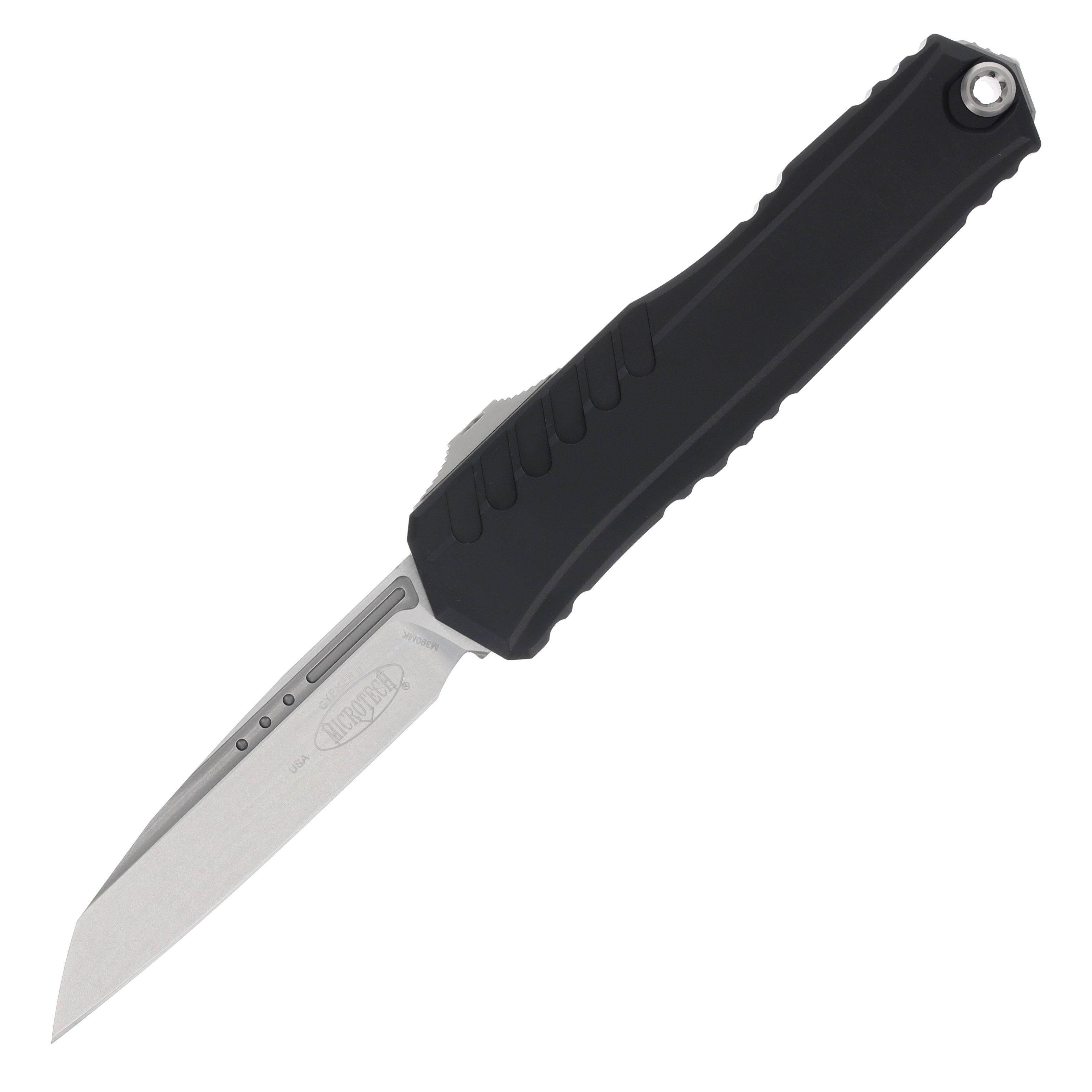 Microtech Cypher II OTF SE Automatic Knife 3.5in Plain Anodized Aluminum AUMT124110 View 1