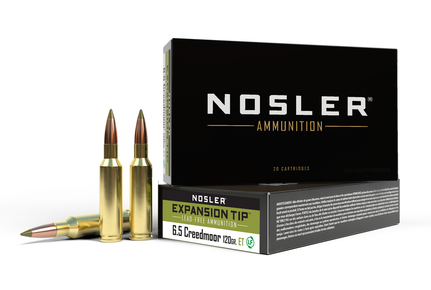 Nosler Expansion Tip 6.5 Creedmoor 120gr Monolithic Lead-Free 20 Rds NOS40398 View 1