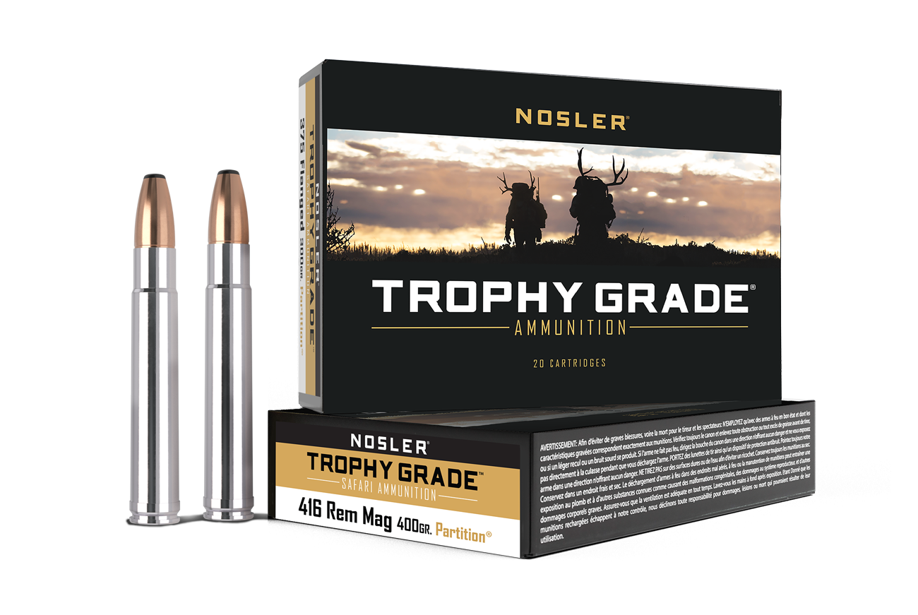 Nosler Trophy Grade Safari .416 Rem Mag Ammo 400gr Partition SP 20Rds NOS40616 View 1