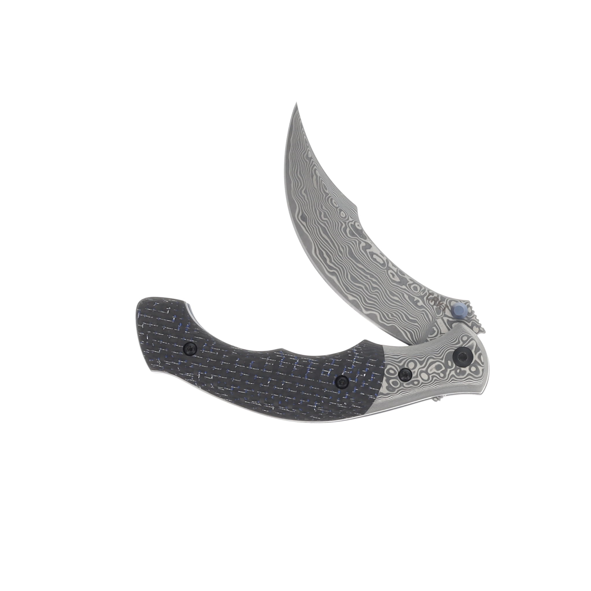 CRKT Ritual Compact 3.33in Damascus Carbon Fiber CR7466 View 3