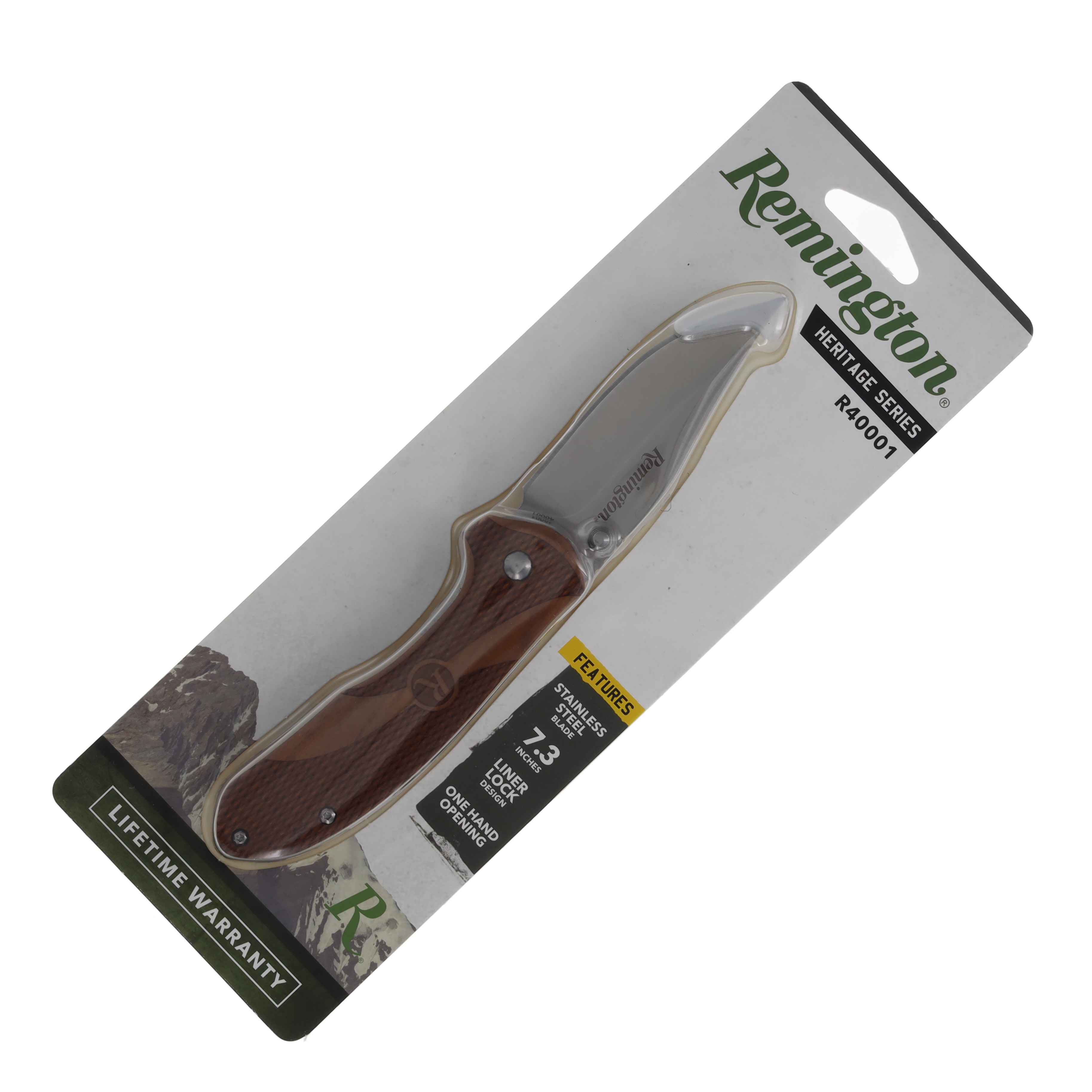 Remington Heritage Series One Hand Opener Wood Handle R40001 View 7