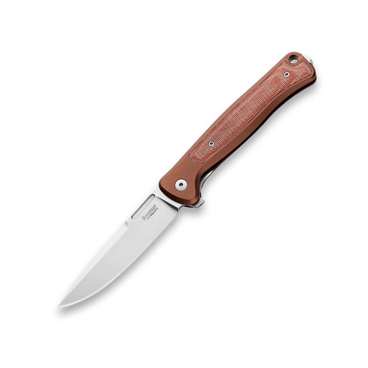 Lion Steel Skinny Earth Aluminum 3.31 Inch Plain Stonewash Drop Point SK01AES View 1